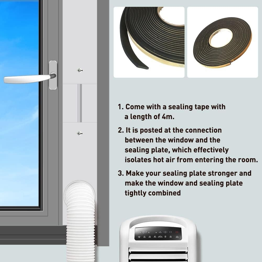 Compact Portable Air Conditioner Window Kit for Versatile Ventilation Solutions