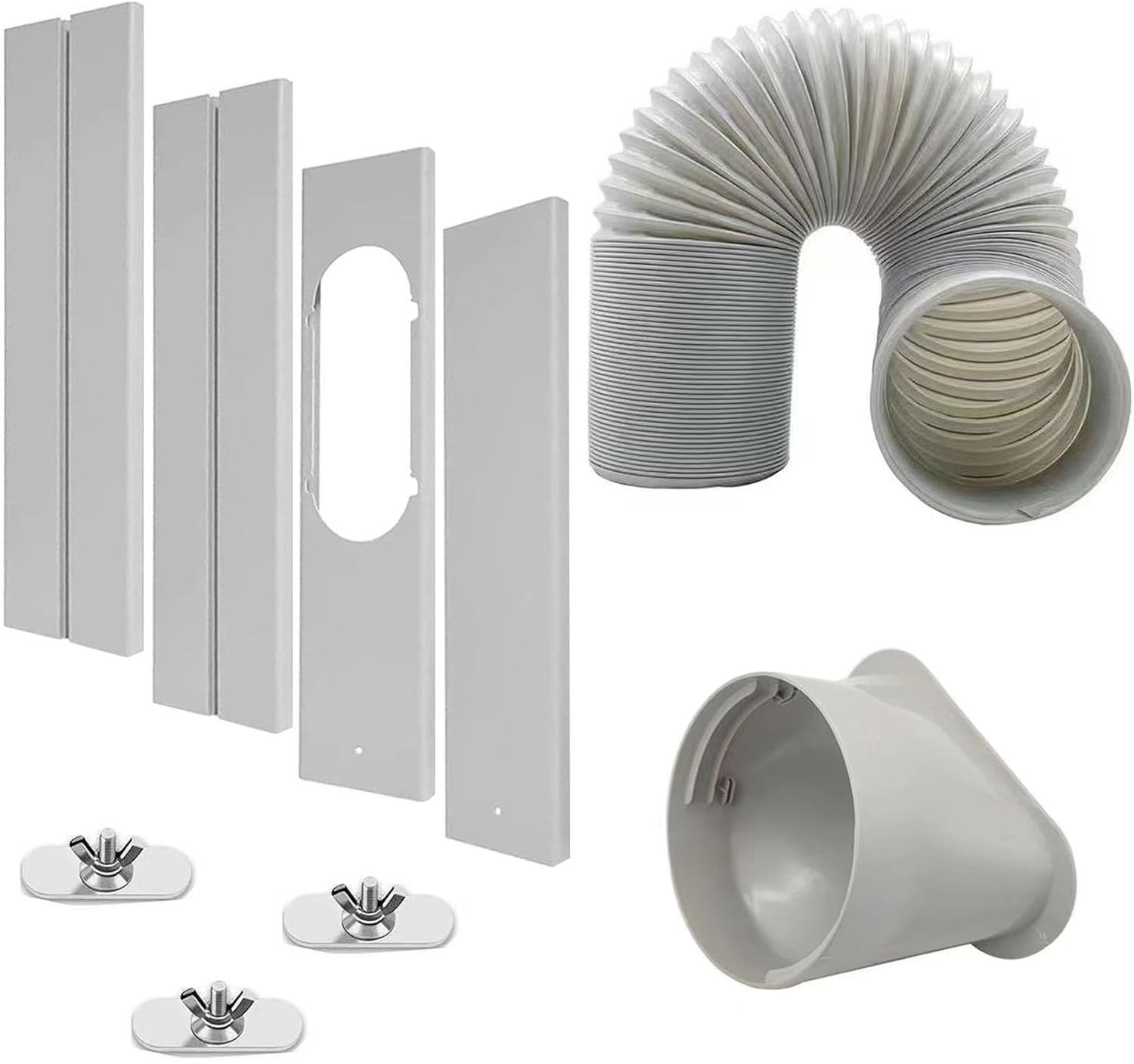 Portable Air Conditioner Window Vent Kit with 5.9” Exhaust Hose Adjustable Porta