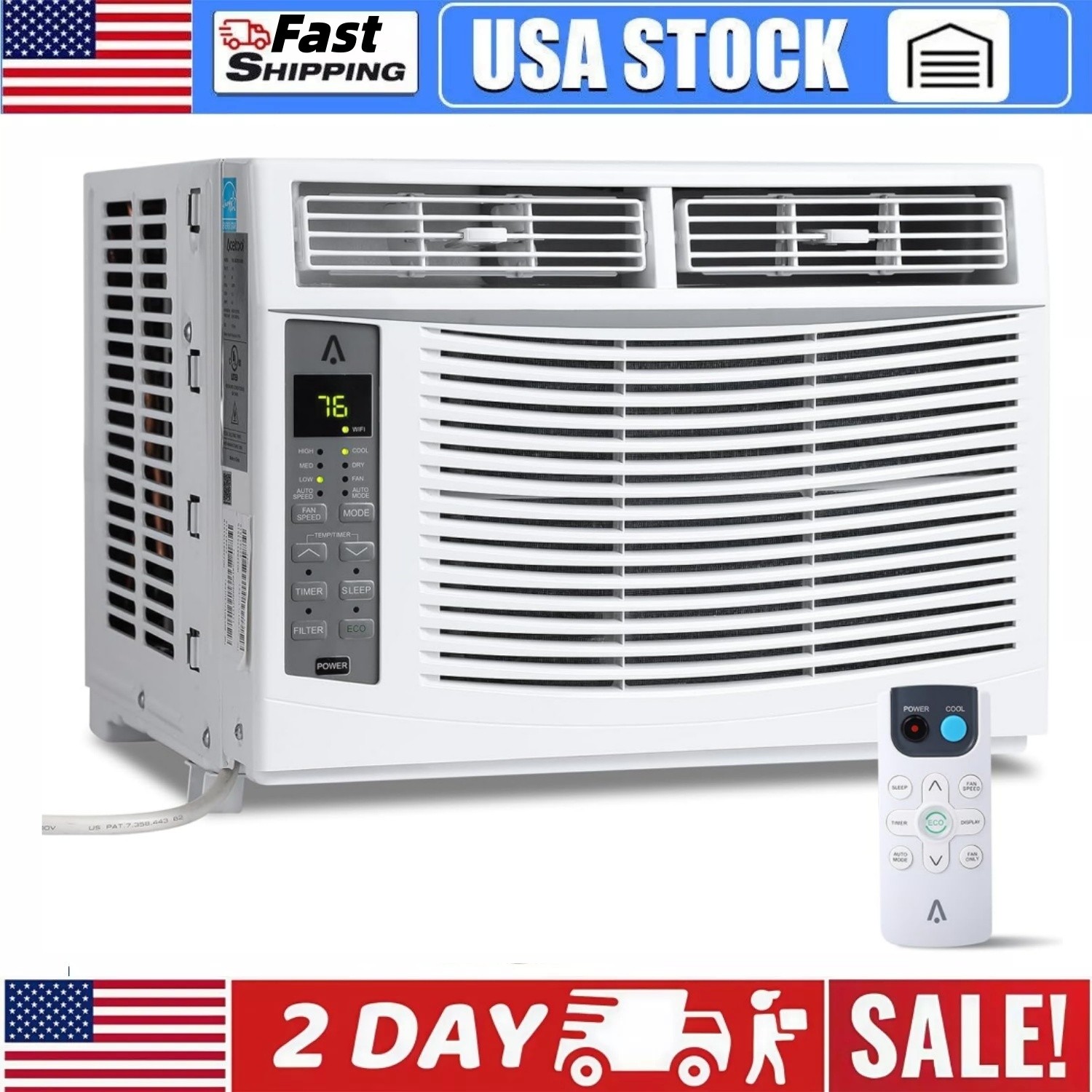 🔉6000 BTU Window Air Conditioner for Rooms Up to 350 Sq Ft Quiet Operation 115V