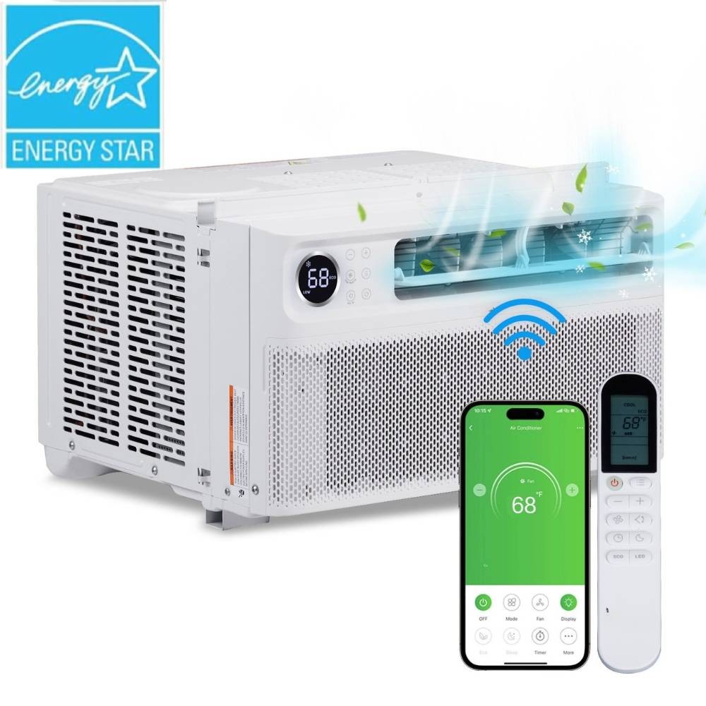 8000 BTU Inverter Window Air Conditioner with WIFI APP, AC Unit, Remote Control