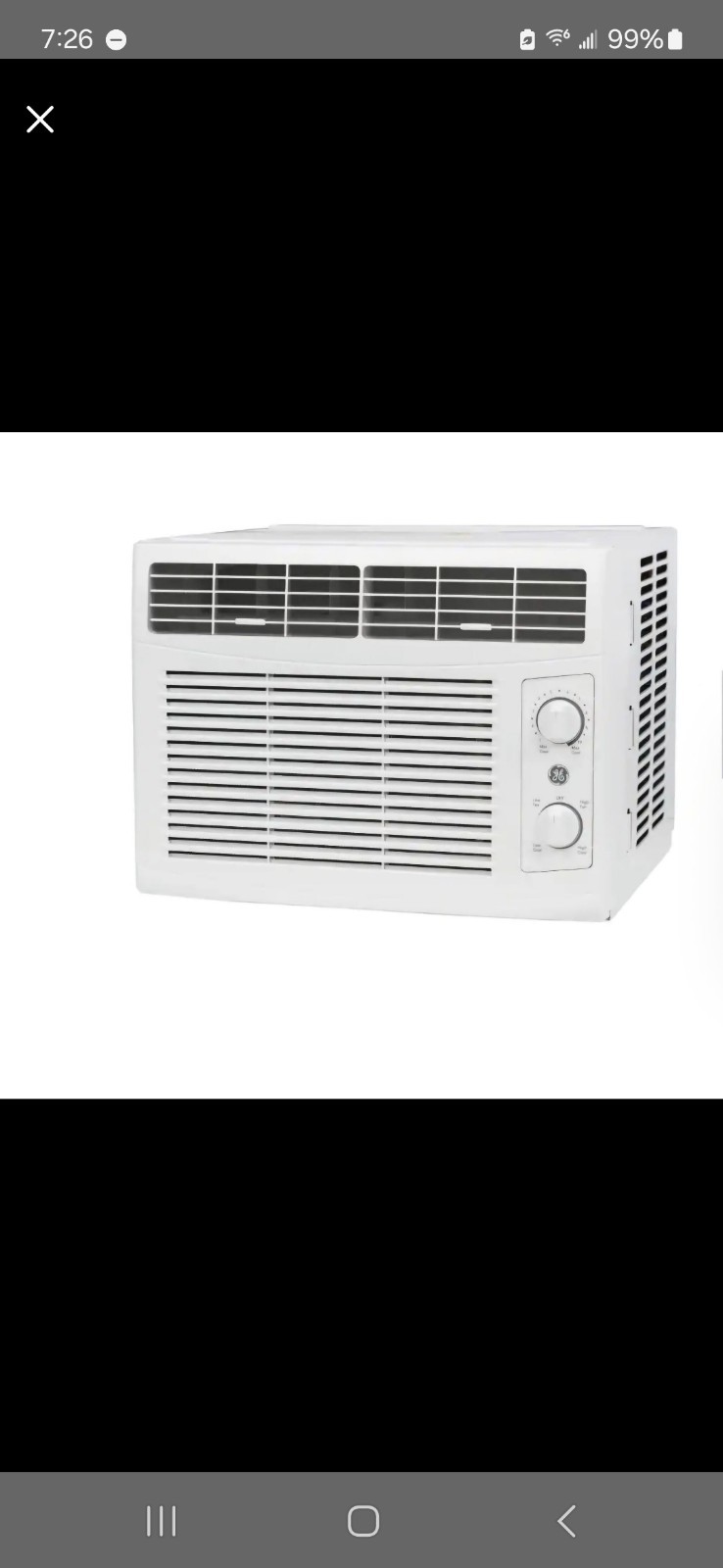 GE AHTC05AA 5,050 BTU 115V Mechanical Window Air Conditioner