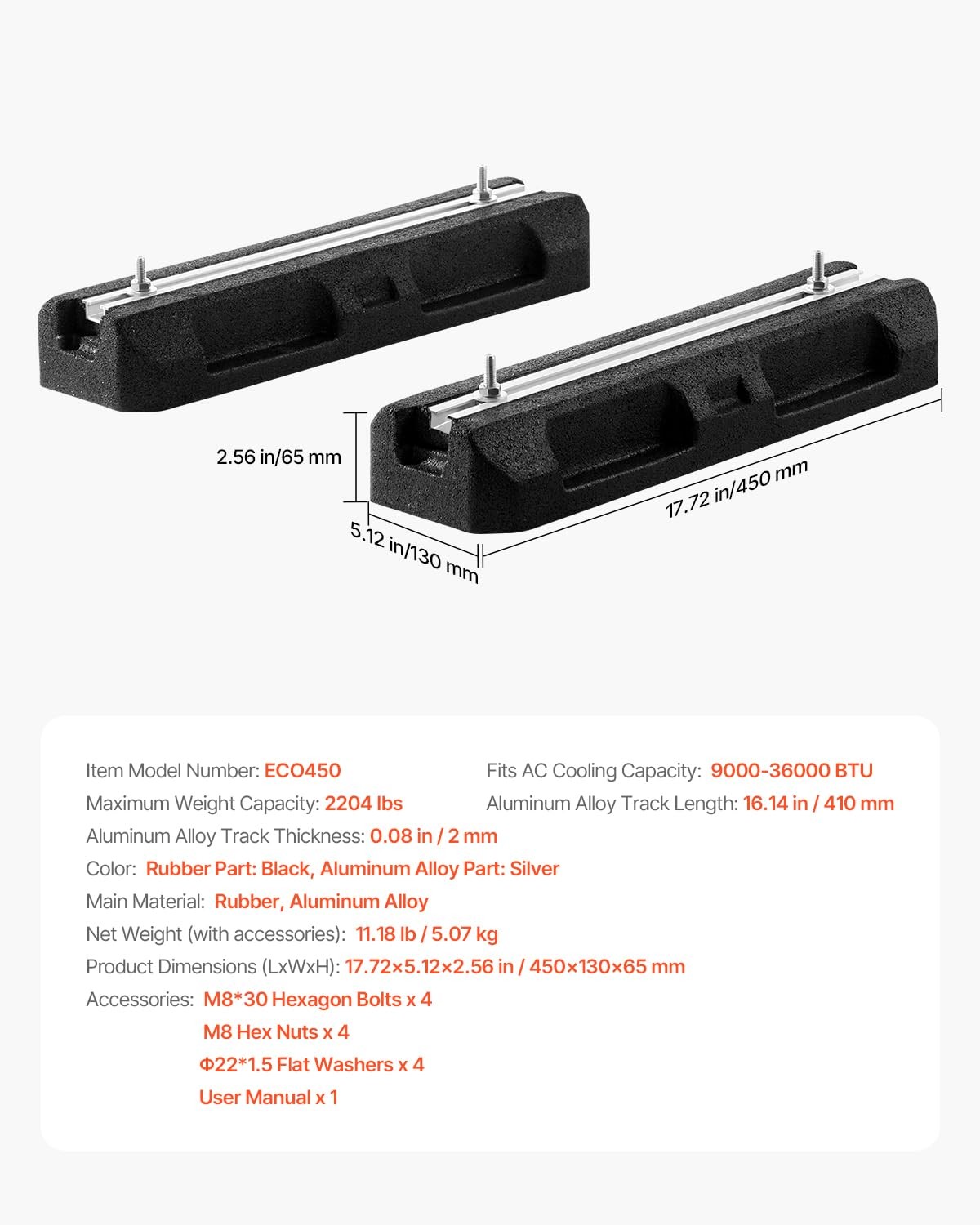 Vevor Floor Mounting Base Kit For Mini Split Air Conditioning Systems Floor