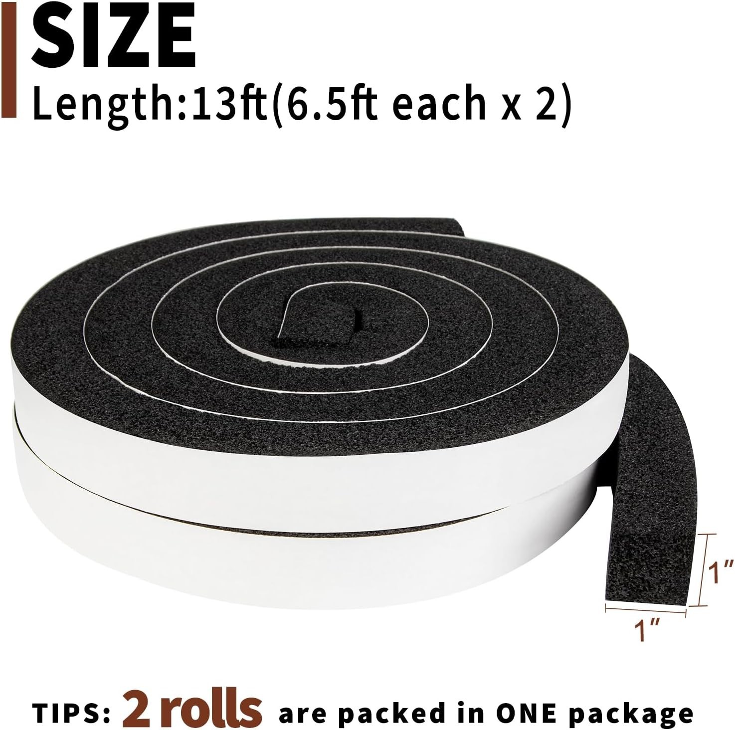 Air Conditioner Window Seal Kit – 1&Prime;x1&Prime;, 13Ft 6.5Ft x 2, Black | High Resilie…