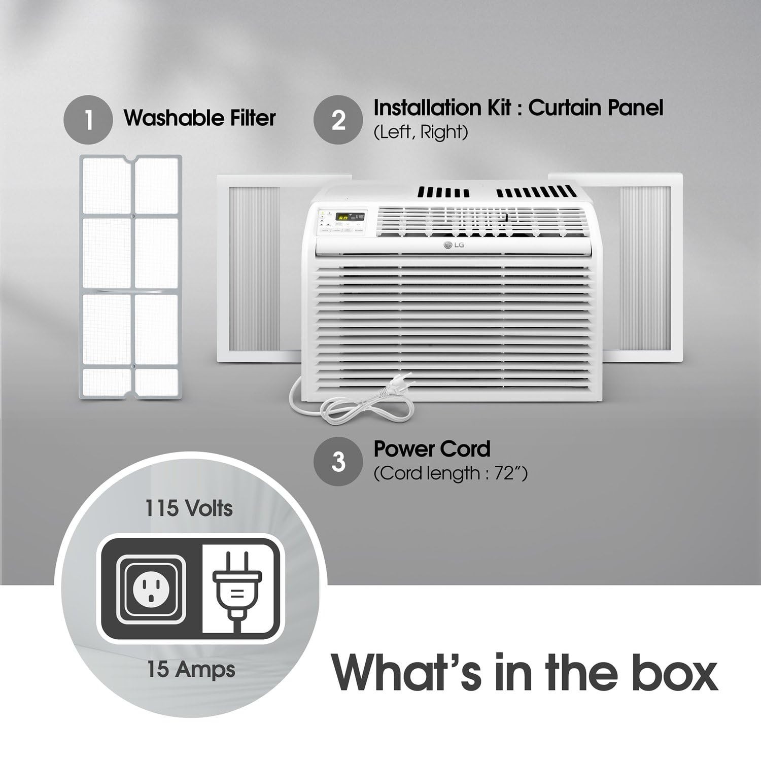 Lg 6000 Btu Window Air Conditioner 115V Cools 250 Sq.Ft. For Bedroom Den Living