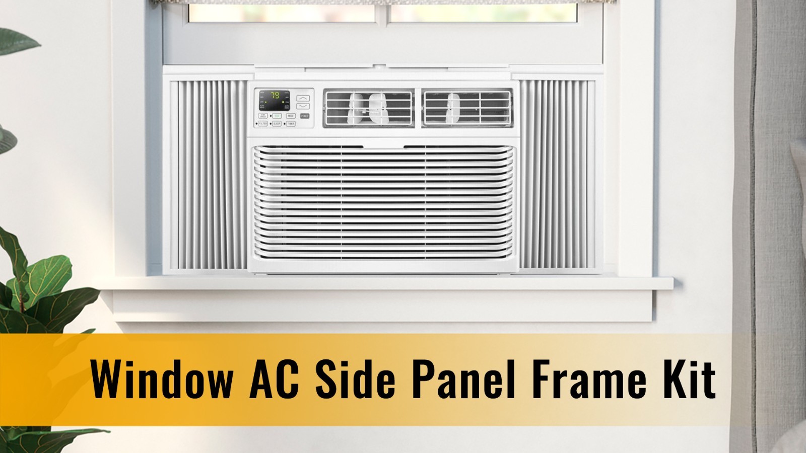 Window Air Conditioner Side Panel Frame Kit 14 Inch Height 2 Unit Shading Wind