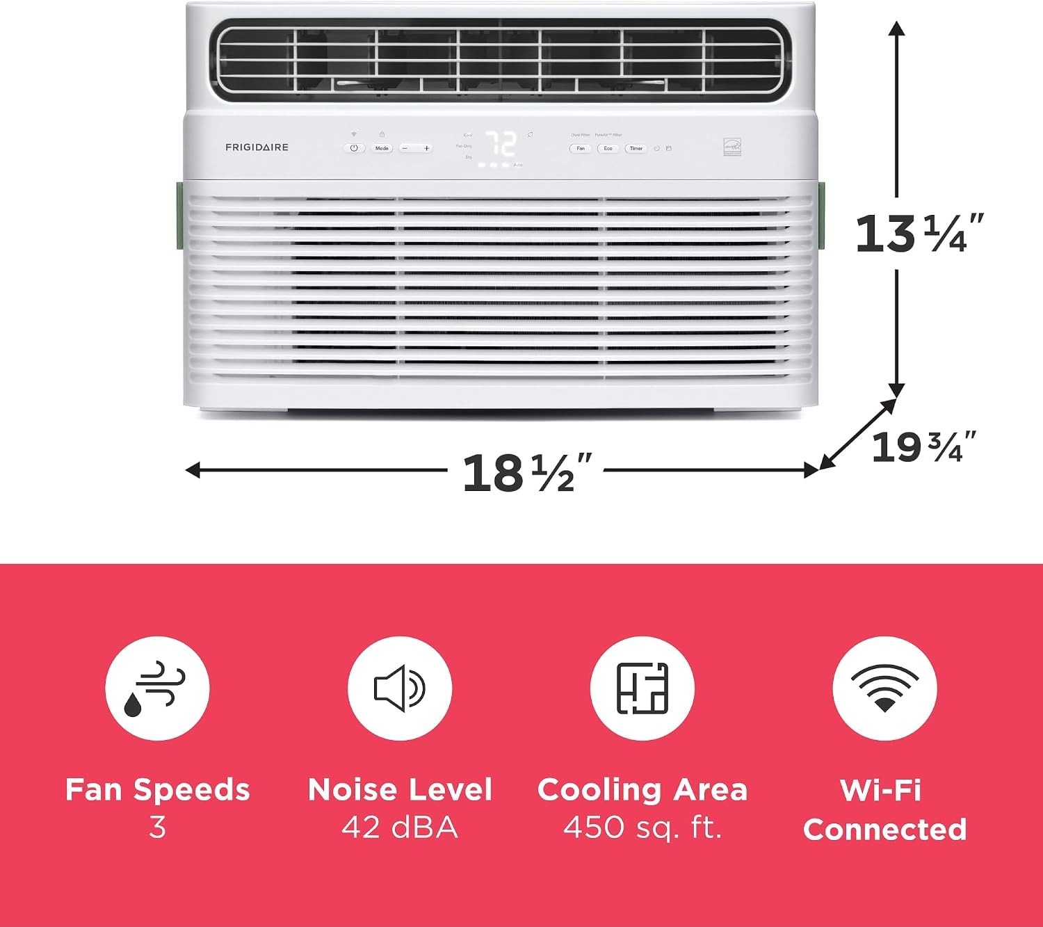 Frigidaire 10000 BTU Smart Inverter Window Air Conditioner w/ WiFi 450 sq ft NEW