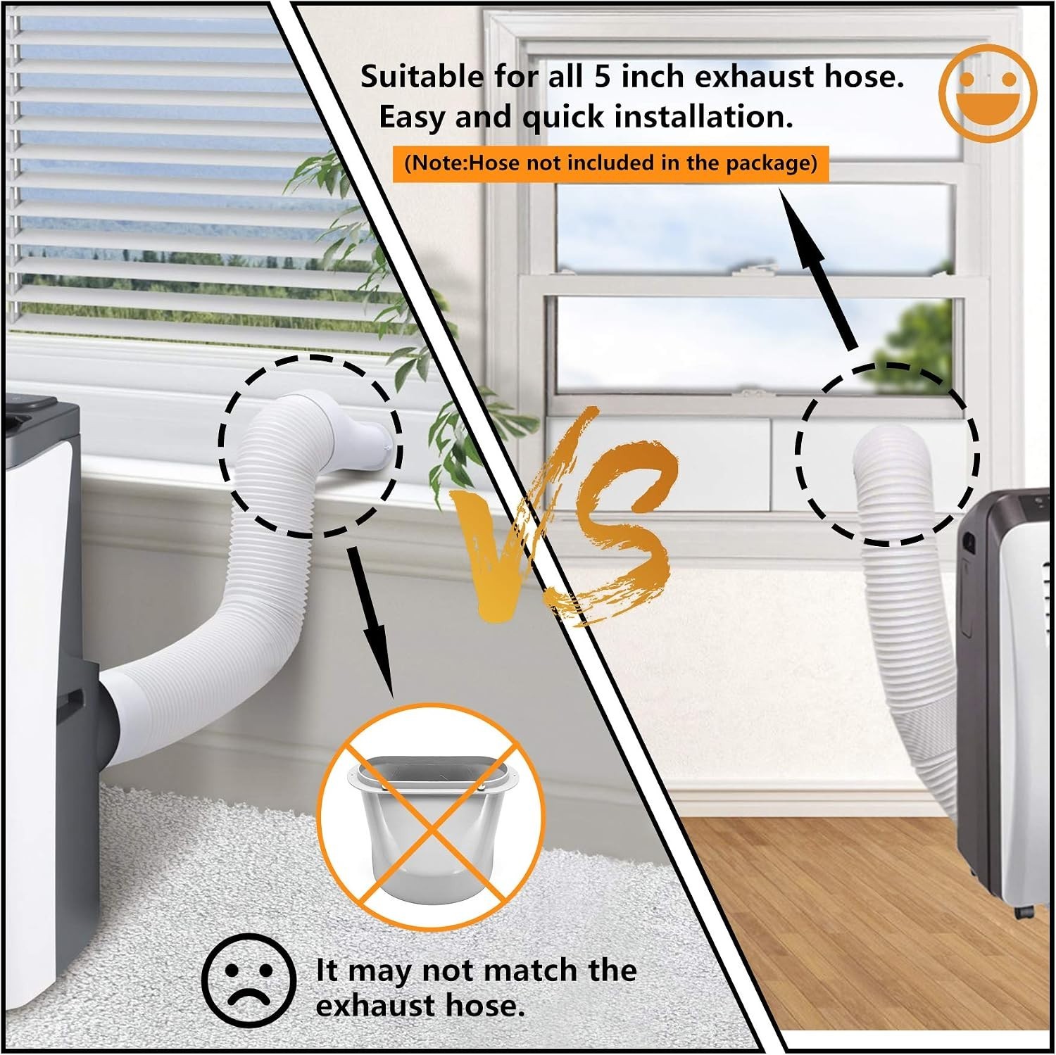 Portable Air Conditioner Window Seal Plates Kit, Vertical AC Window Unit, Adj…
