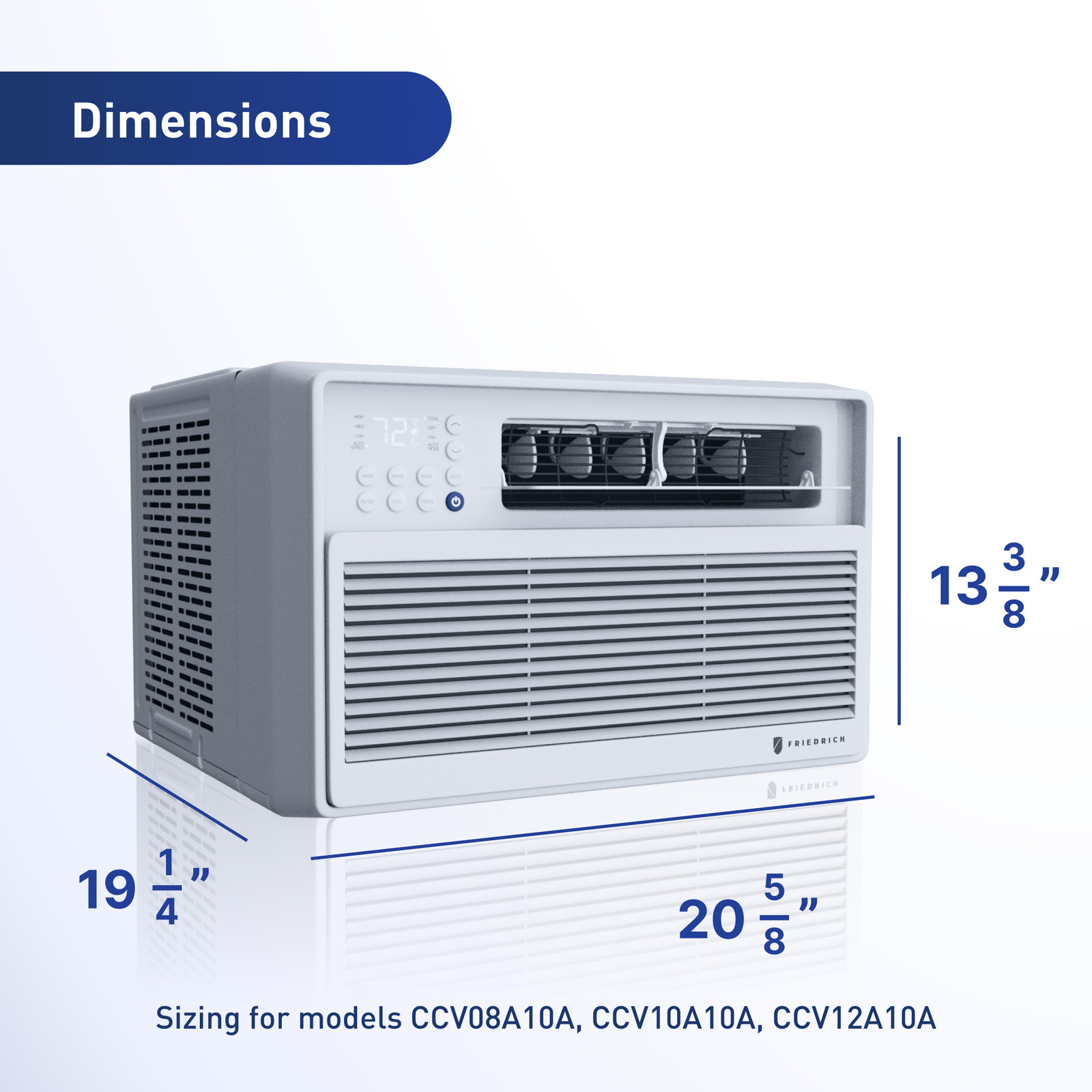 Friedrich Chill Premier Inverter Window AC 8,000 – 15,000 BTU 115V Inverter
