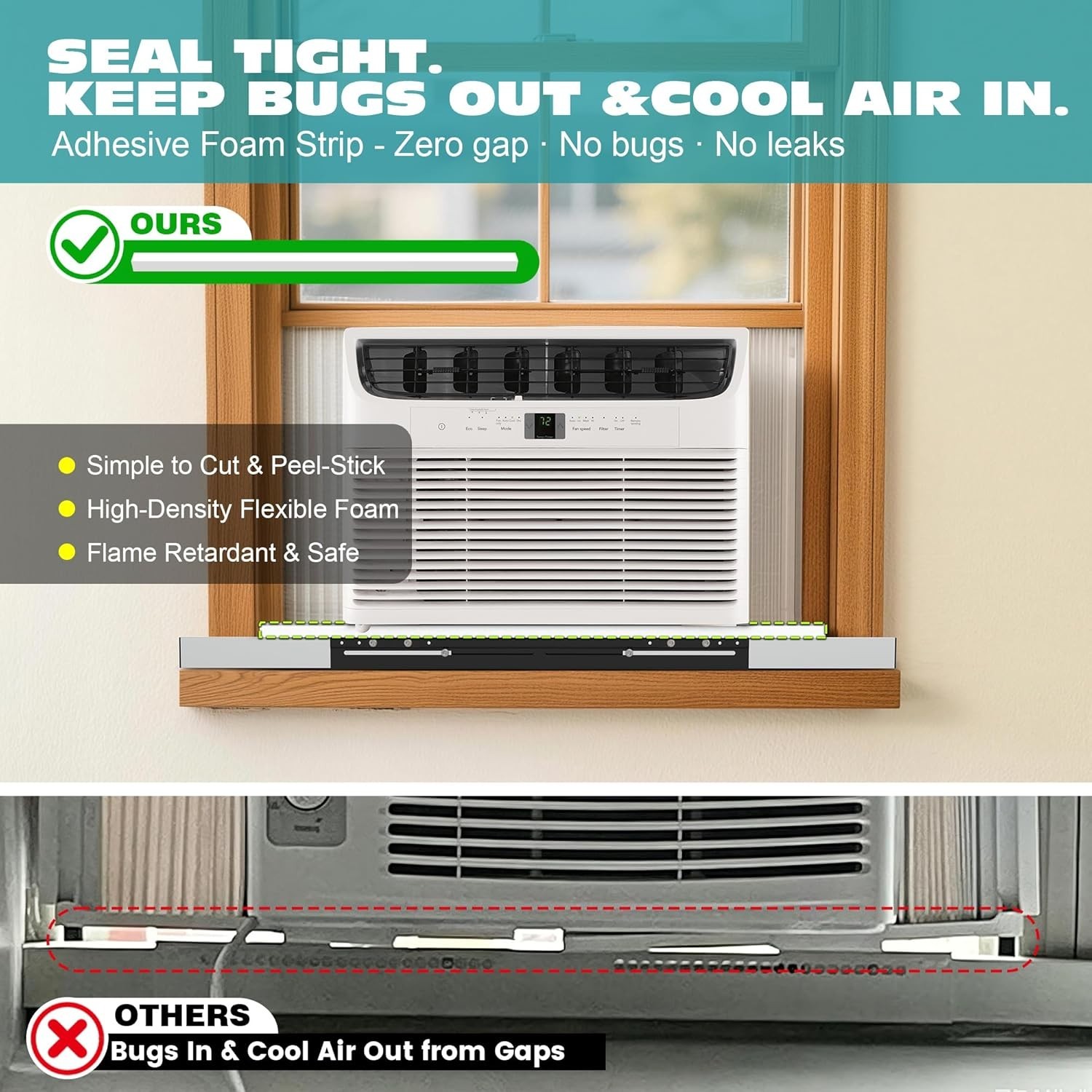 Heavy-Duty No-Drill AC Bracket 300LBS Support, Renter-Friendly Window Mount