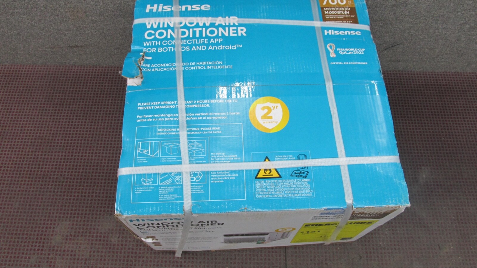 HISESE Aw1422Cw1W window air condition er w/appfor both iOS and android 700SQ