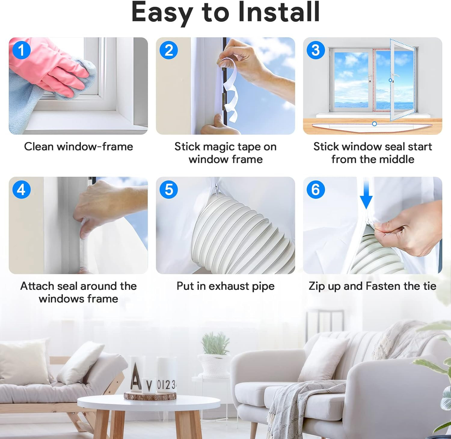 300CM Universal Window Seal for Portable Air Conditioner, 118 » Portable AC Wind