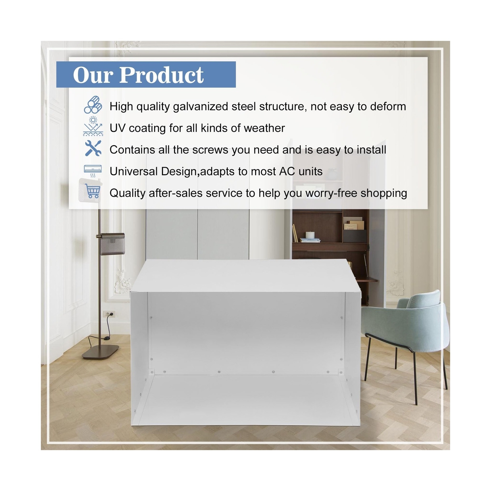 Through The Wall Air Conditioner Sleeve, 26 Inch Wall Sleeve, Wall Sleeve Air…