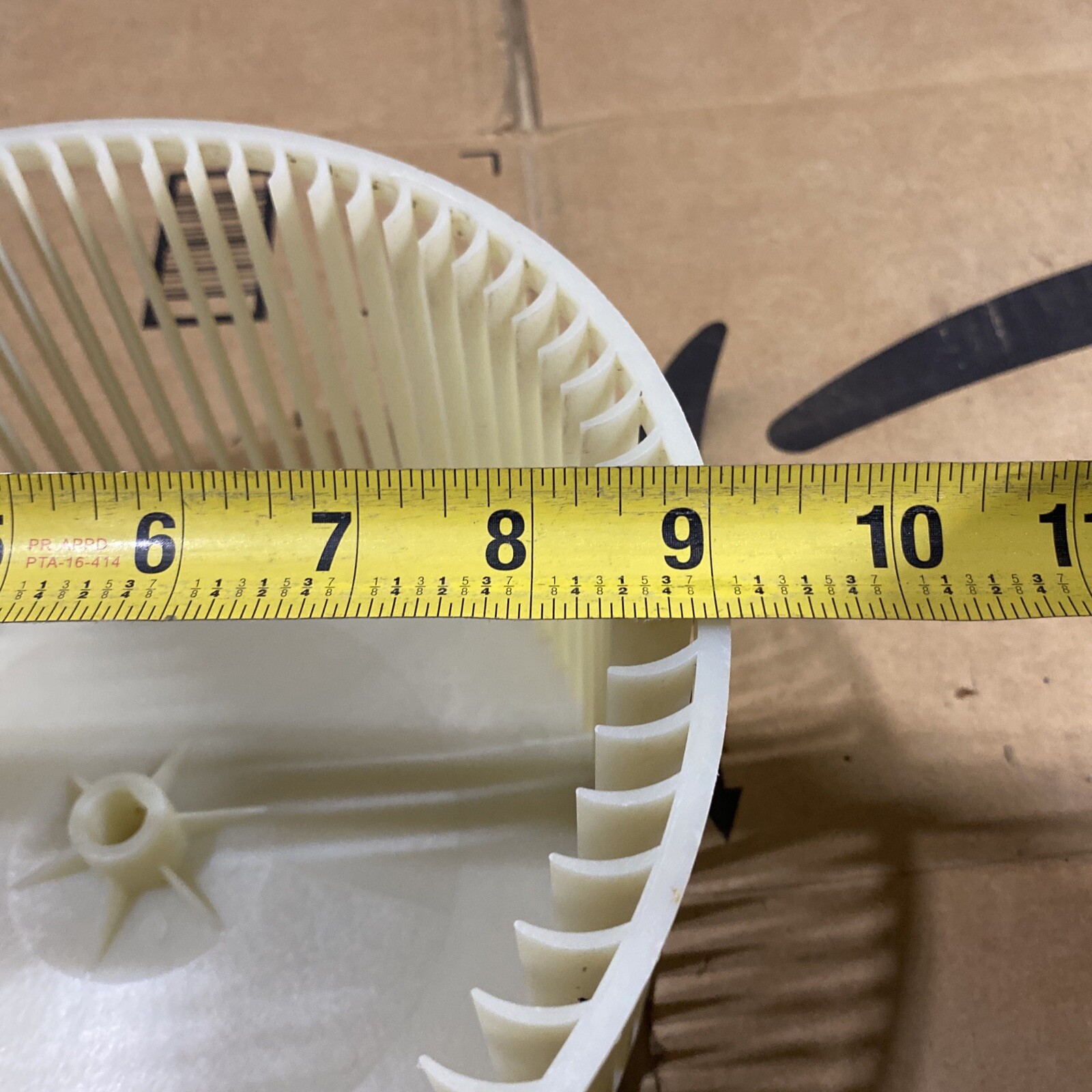 GE Blower Wheel – WJ73X10204 – 9 1/16&Prime; x 4 1/4&Prime; – Exhaust fan