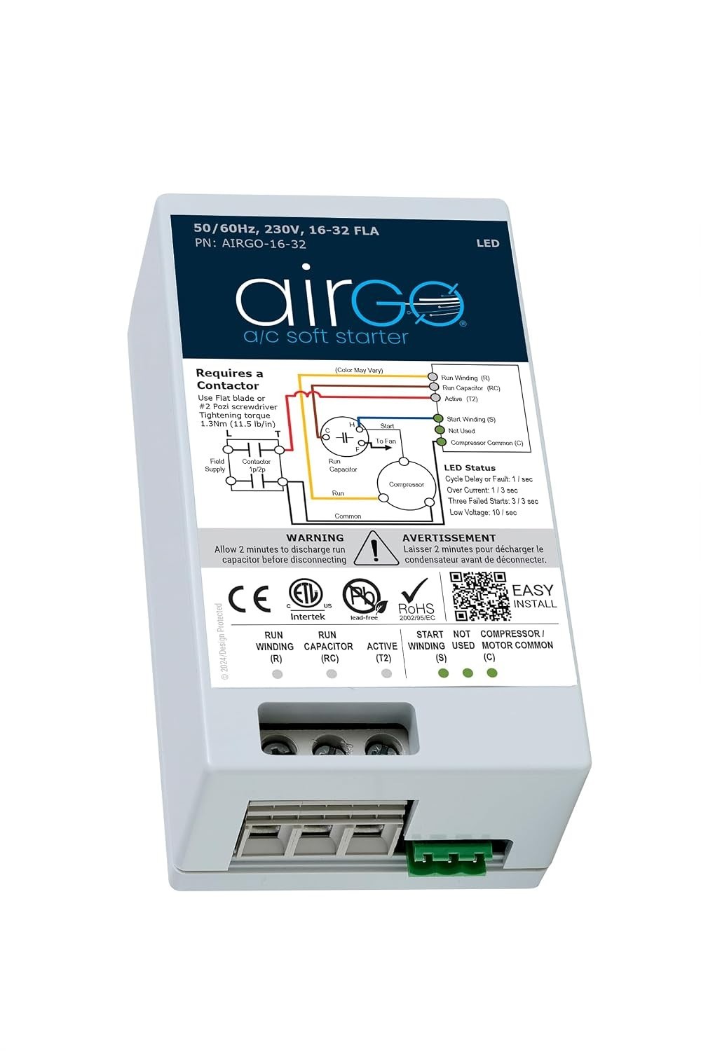 Soft Starter 16-32A for AC/Heat Pumps – Generator Compatible