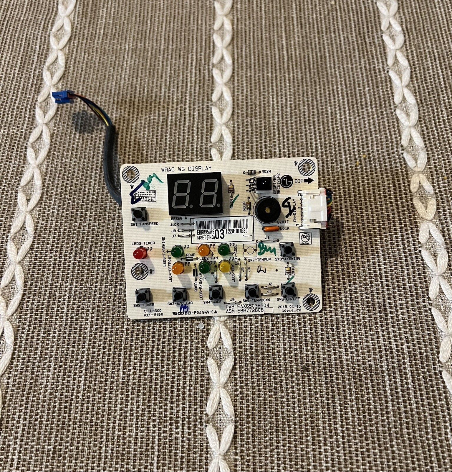 LG LW1221HRSM Main Control Board