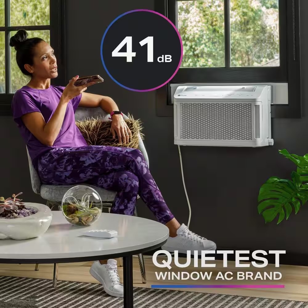GE Profile ClearView 8,300 BTU 115V Window Air Conditioner 350 Sq. Ft. White