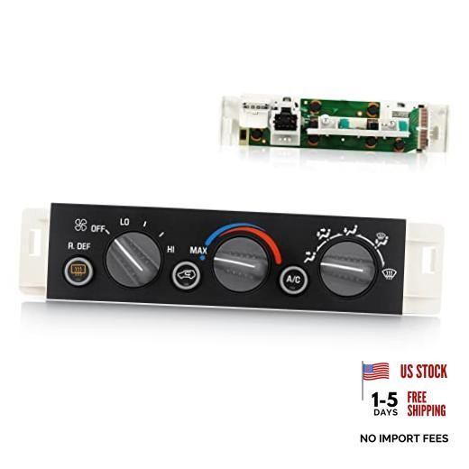 AC Heater Climate Control Module Panel w/Rear Window Defogger Switch for 1996