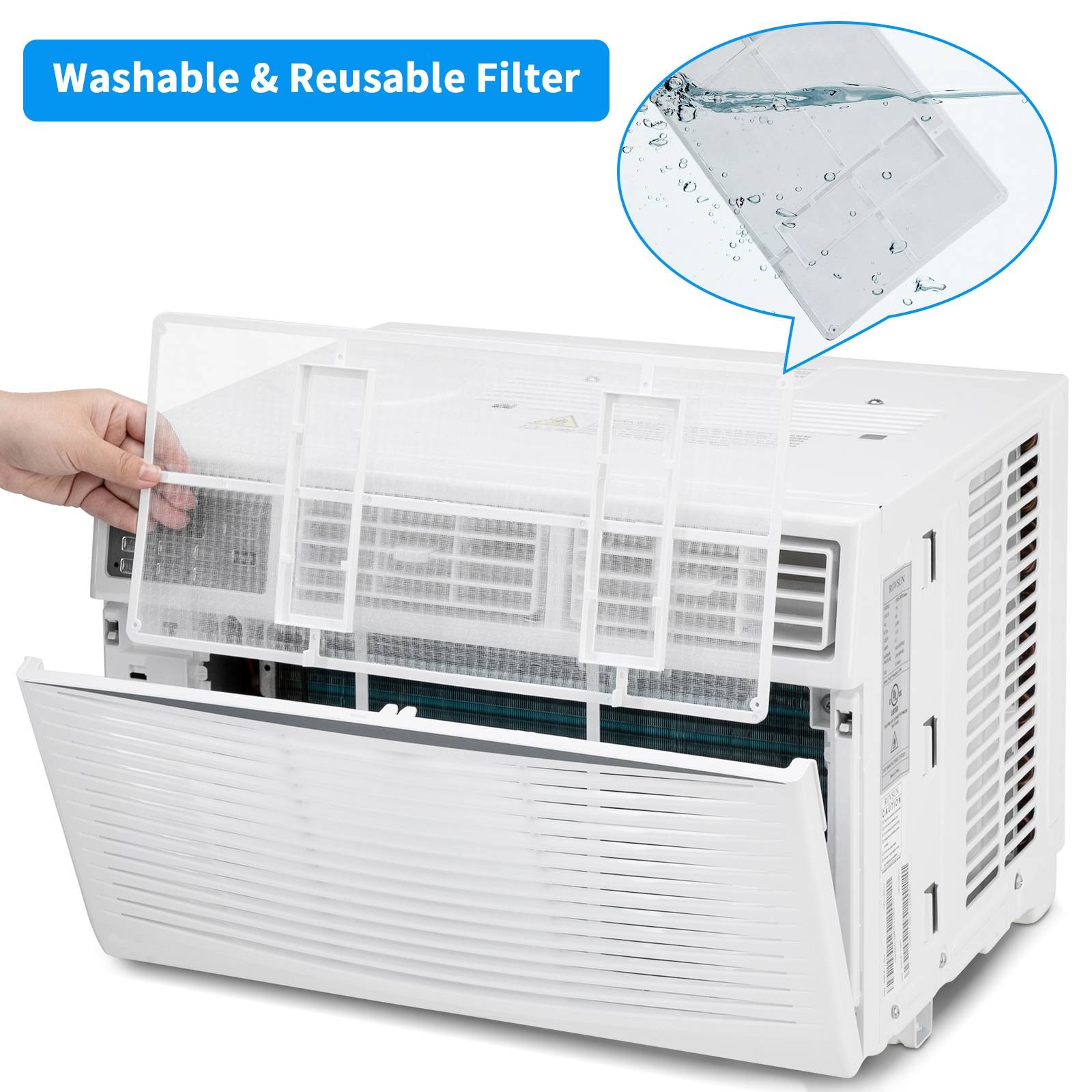 18000 BTU Smart Window Air Conditioner Window AC Unit with WiFi Remote Control
