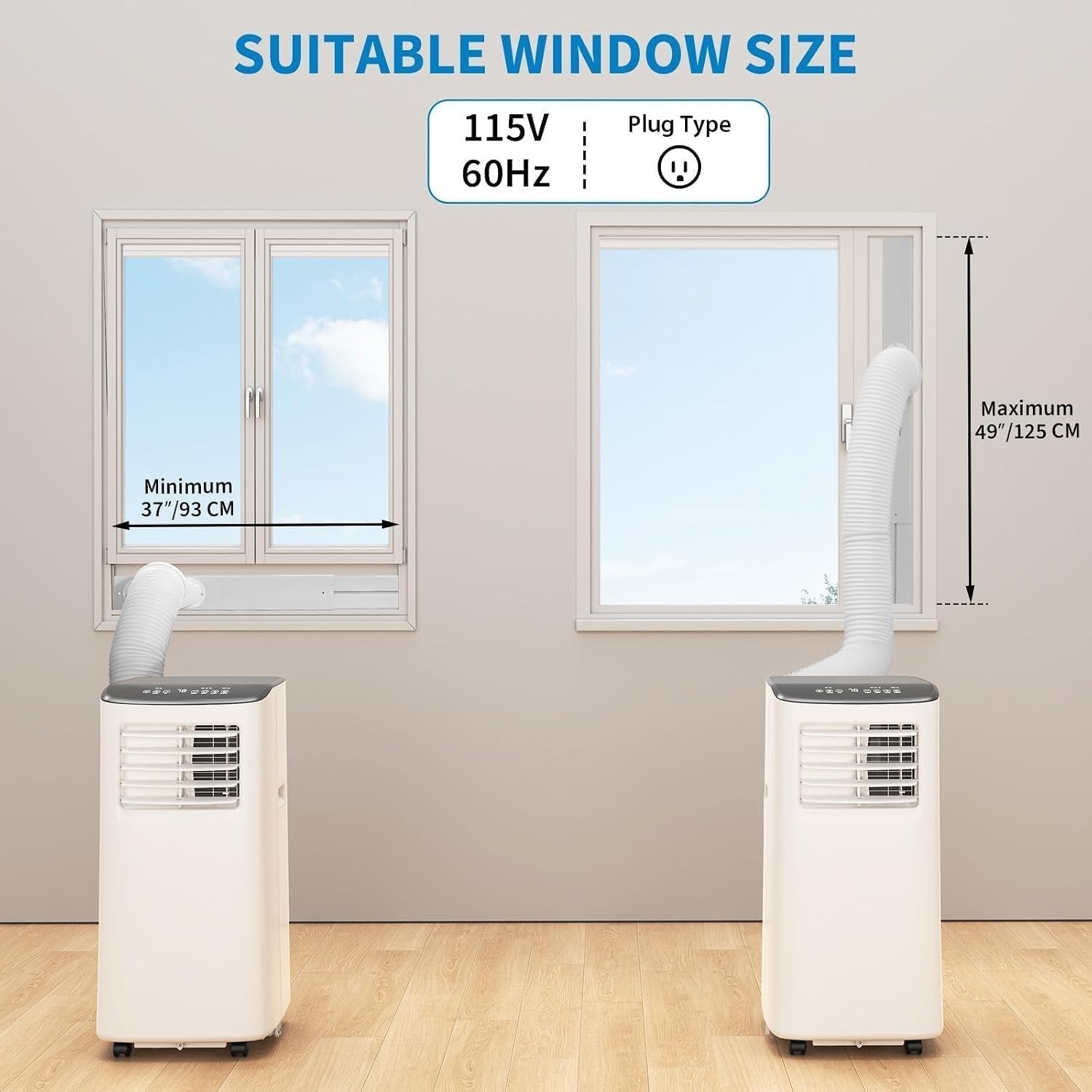 GarveeLife 8000 BTU 4-in-1 Portable Air Conditioner w/ Remote Window Kit White
