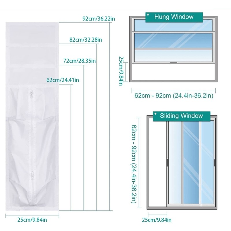 Window Seal Set Portable Air Conditioning and Tumble Dryer Window Sealing Cloth