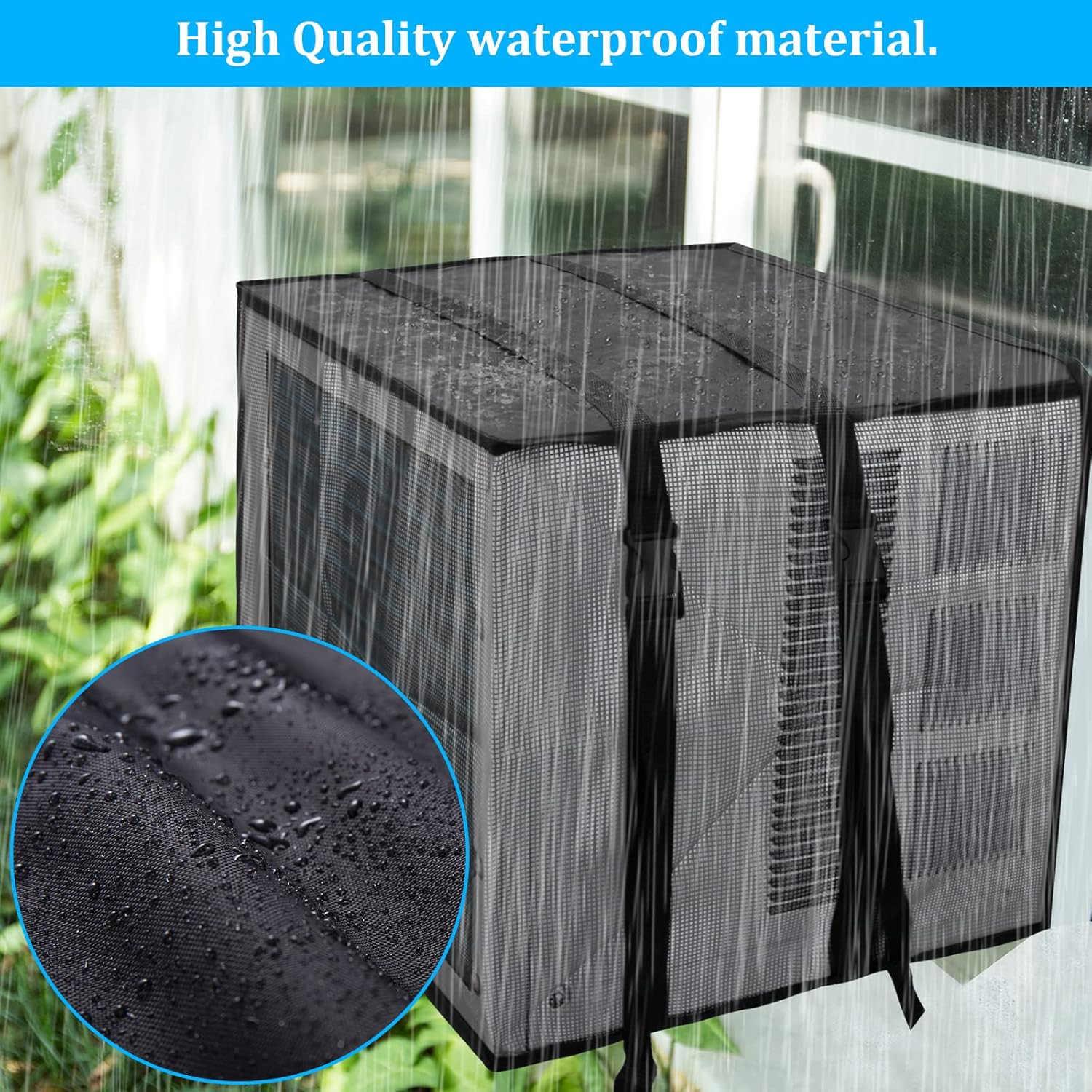 Newest Design Mesh Window Air Conditioner Cover Outdoor, Support Window AC Unit