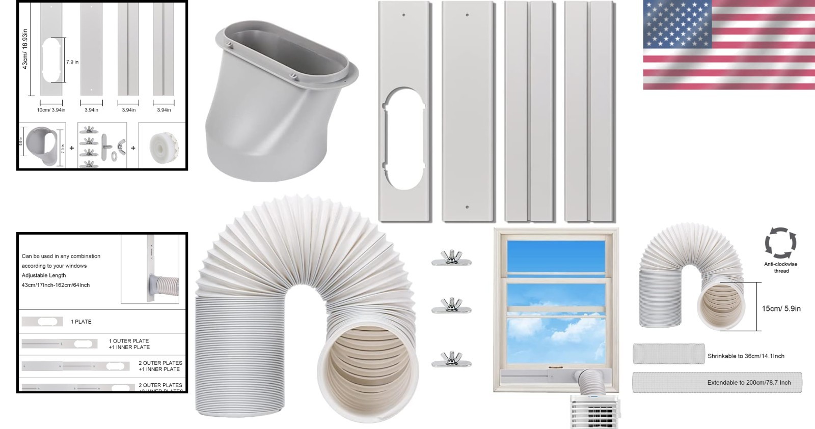 Seal Plate Set for Portable Air Conditioner