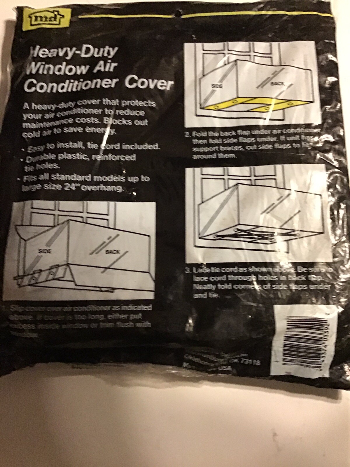 MD Heavy Duty Window Air Conditioner Cover 25&Prime; Long, NOS
