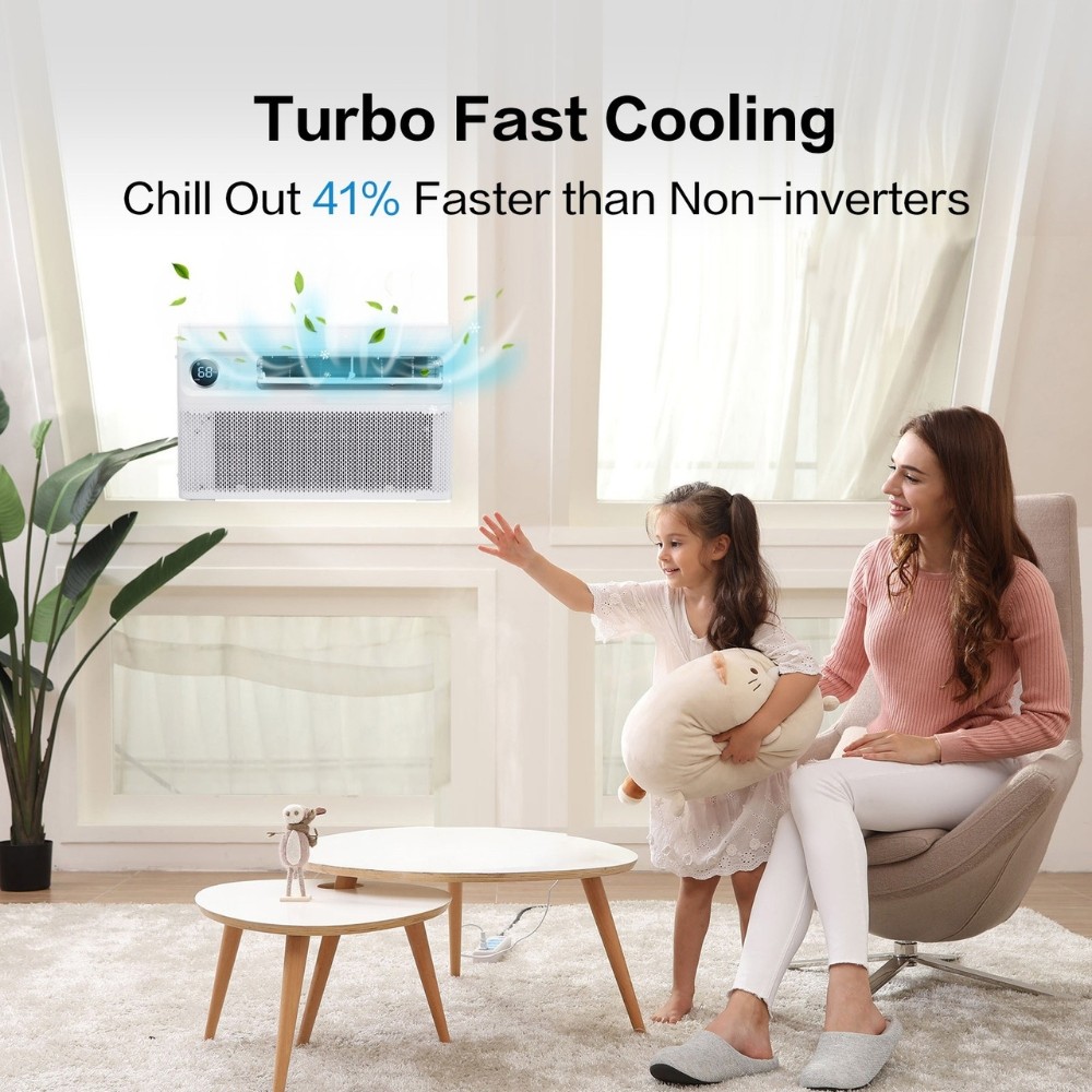 12000 BTU 3- Speed Inverter Window Air Conditioner with Remote Wifi |550 Sq. Ft.