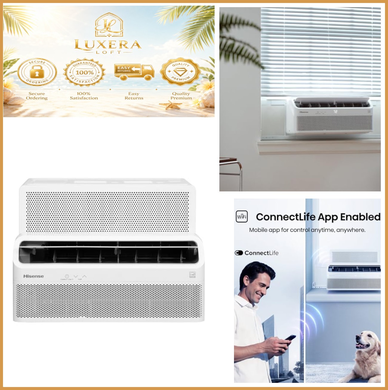 Window Air Conditioner 12000 BTU Inverter Wi-Fi Smart App Control 550 Sq Ft