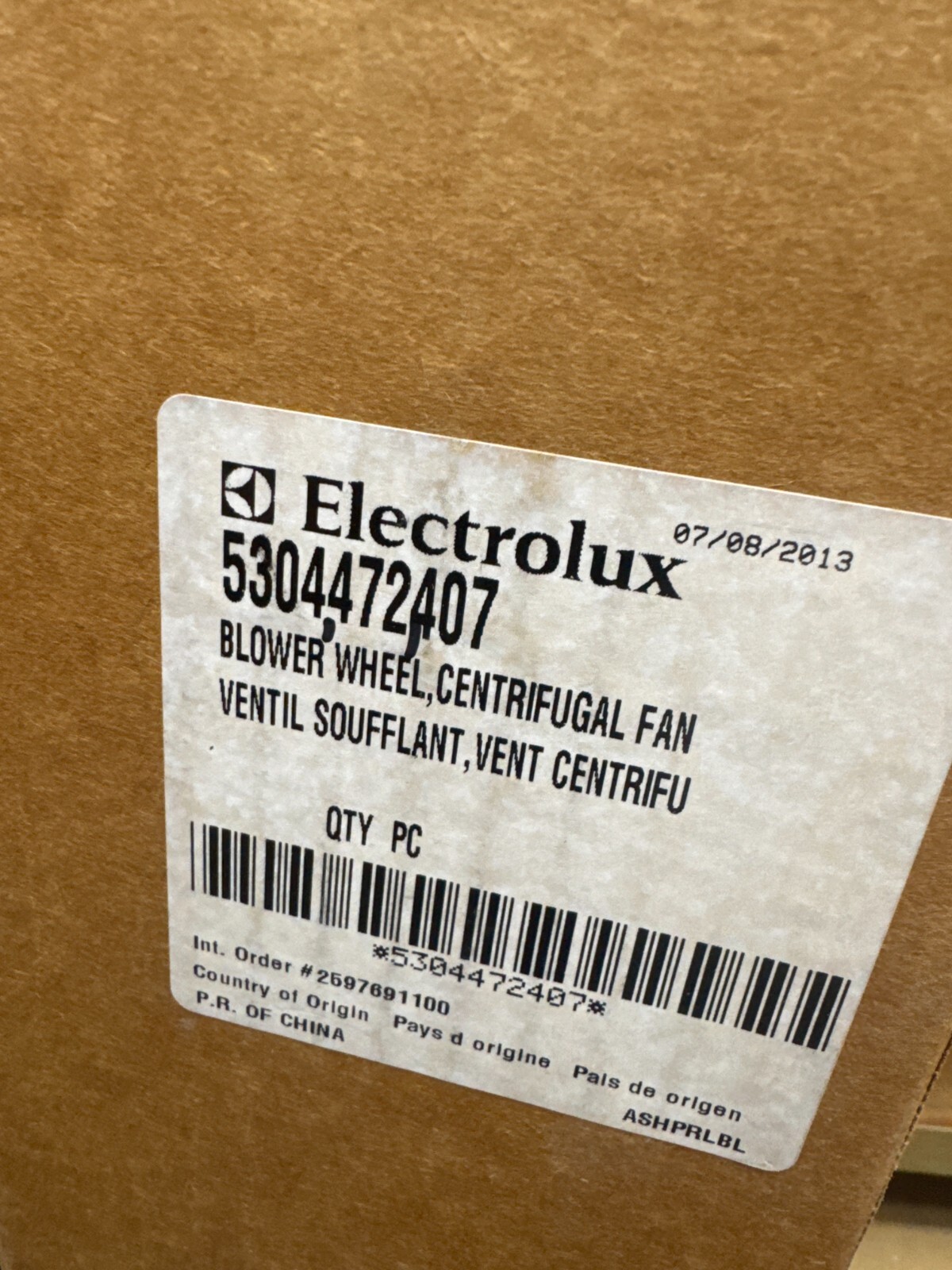 Genuine OEM Electrolux 5304472407 Air Conditioner Blower Wheel