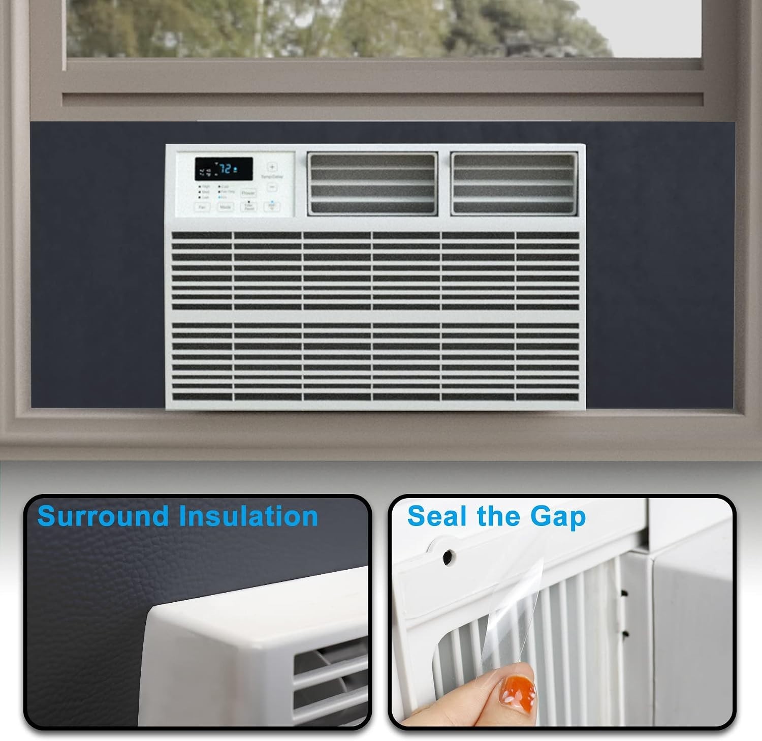 Window Air Conditioner Seal Kit: Insulated Foam for -Round Comfort & Savings