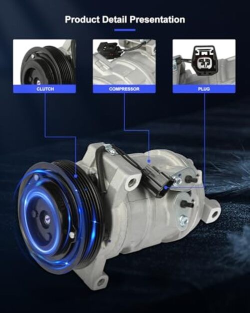 AC Compressor Fast Cooling 2003-2004 Fit for Cadillac CTS 3.2L Air