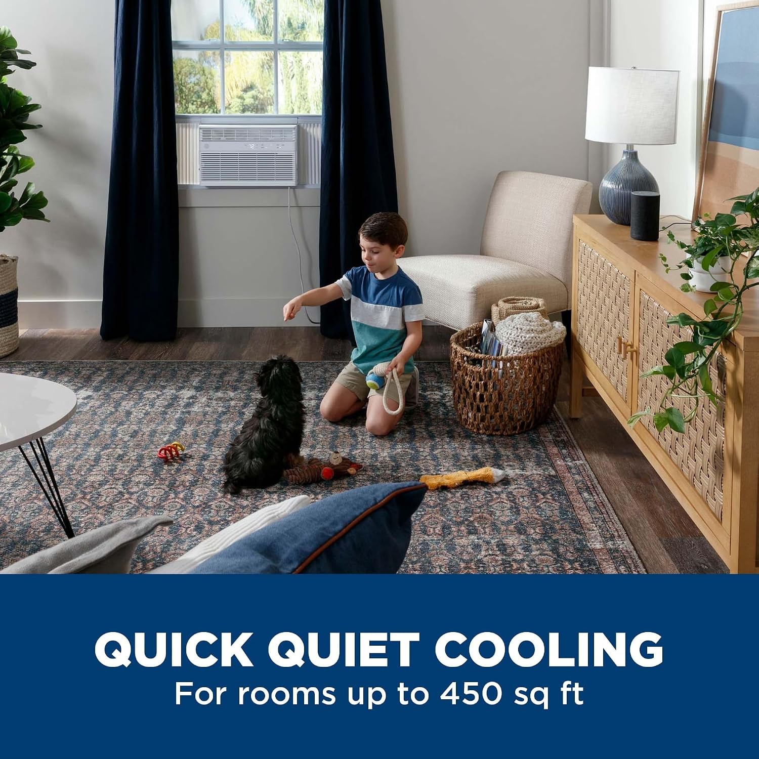 Window Air Conditioner 10000 BTU Wi-Fi Enabled Energy-Efficient Cooling Medium