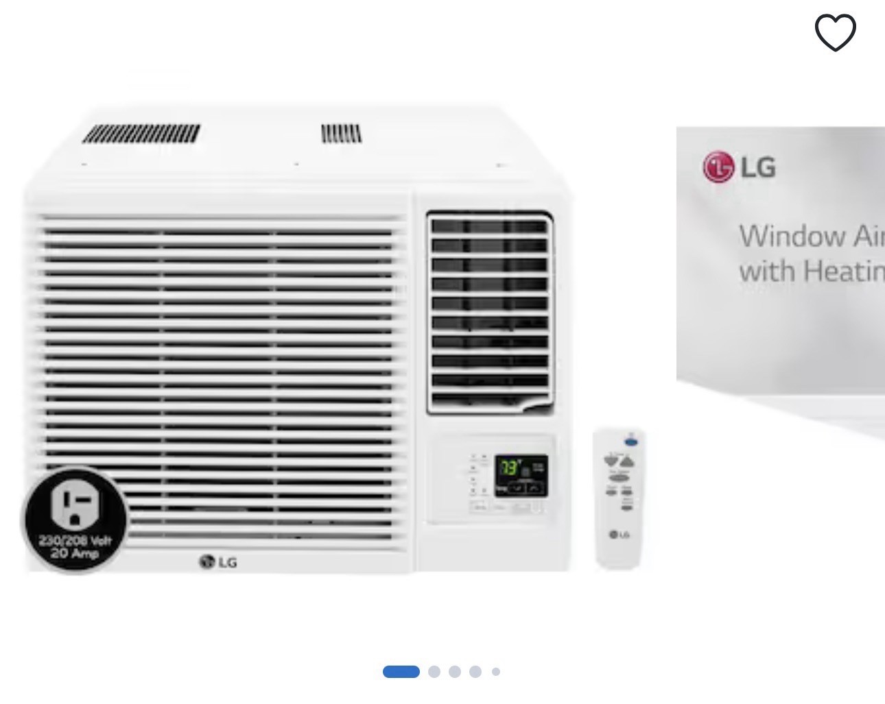 LG 24,500 BTU 208/230V, 15AMP ELECTRONIC SMART WAC W/REMOTE – WHITE