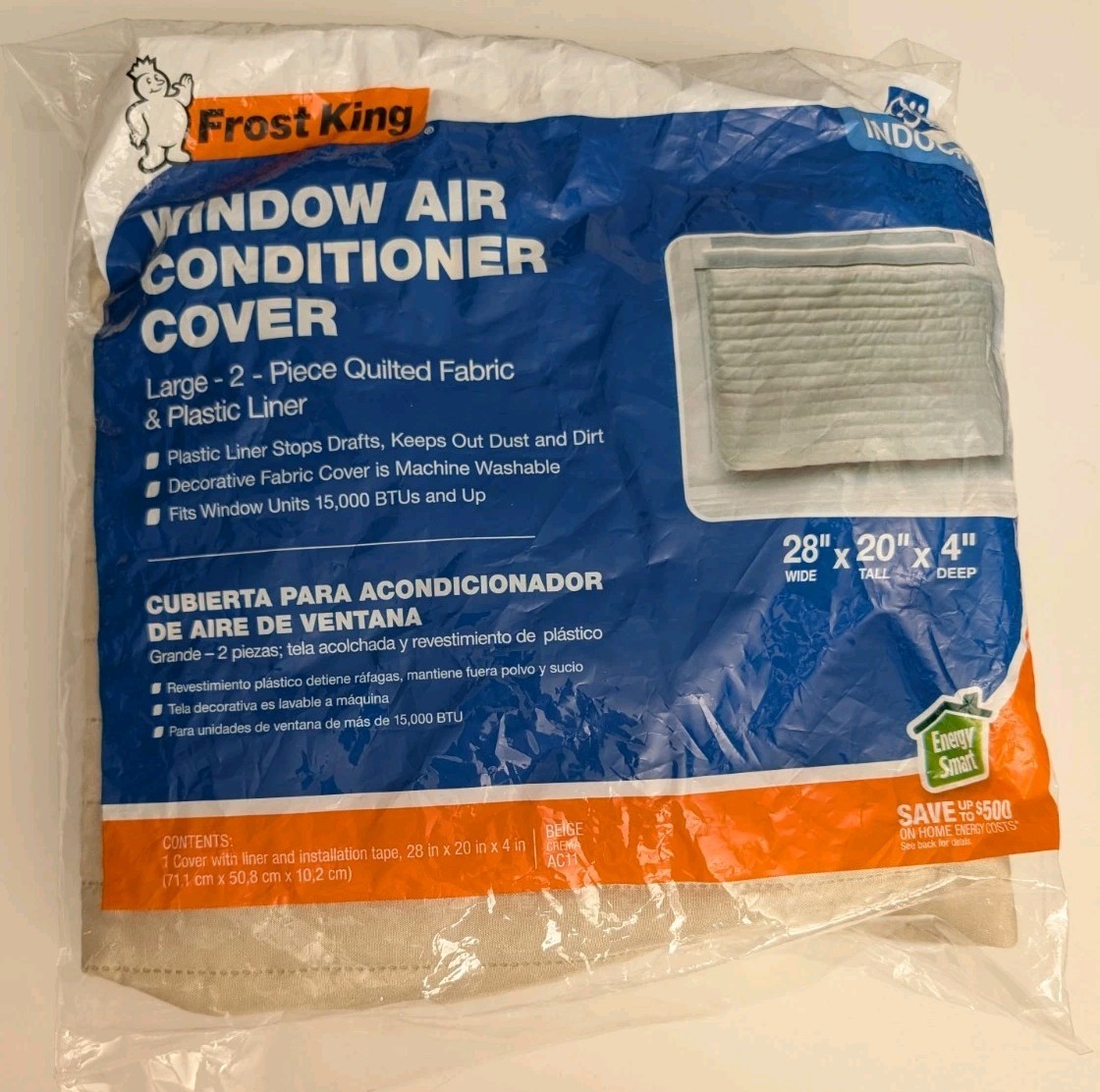 Frost King 28”x20”x4” Window Air Conditioner Cover. AC11 BIN 3
