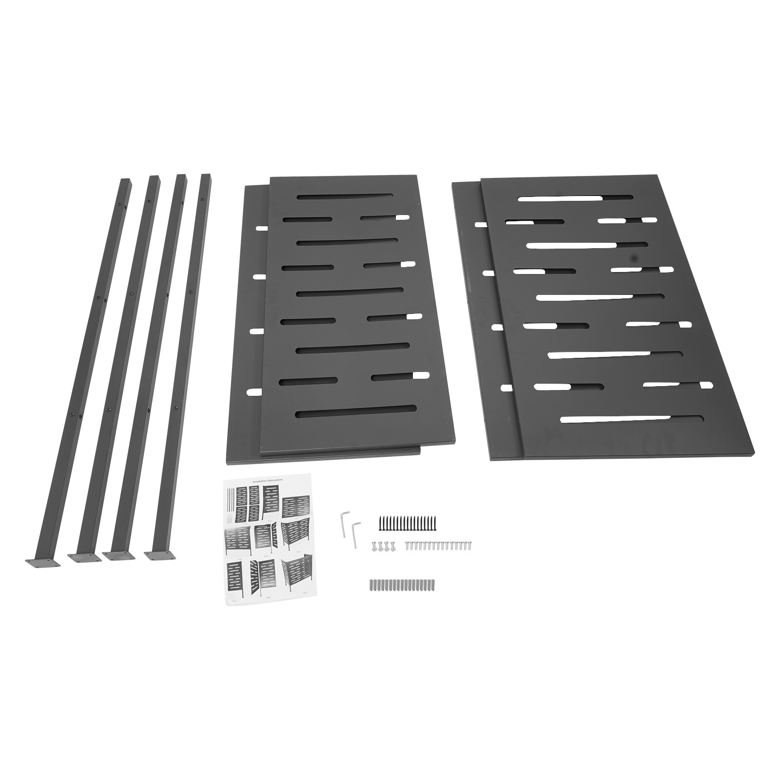 Air Conditioner Fence, Iron Outdoor Equipment Enclosure, Outside Privacy Fence
