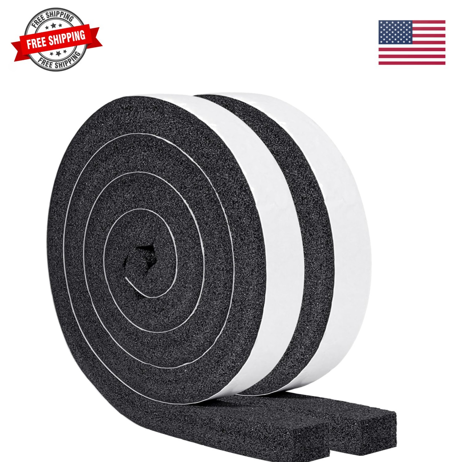 Air Conditioner Window Seal Kit – 1&Prime;x1&Prime;, 13Ft 6.5Ft x 2, Black | High Resilie…