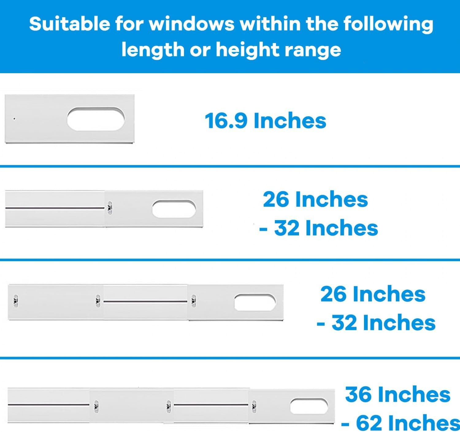 Portable Air Conditioner Window Kit with Coupler Adjustable Window Seal