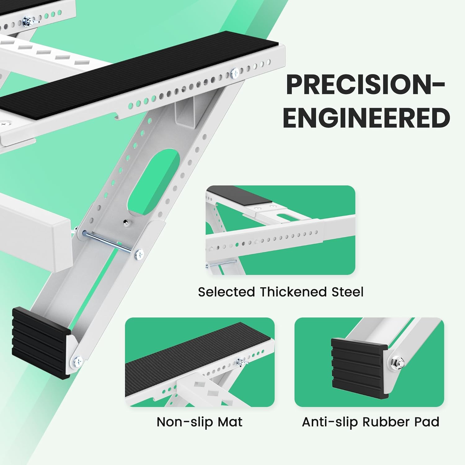 Air Conditioner Support Bracket No Drill: Heavy Duty 350Lbs, Adjustable Width 31