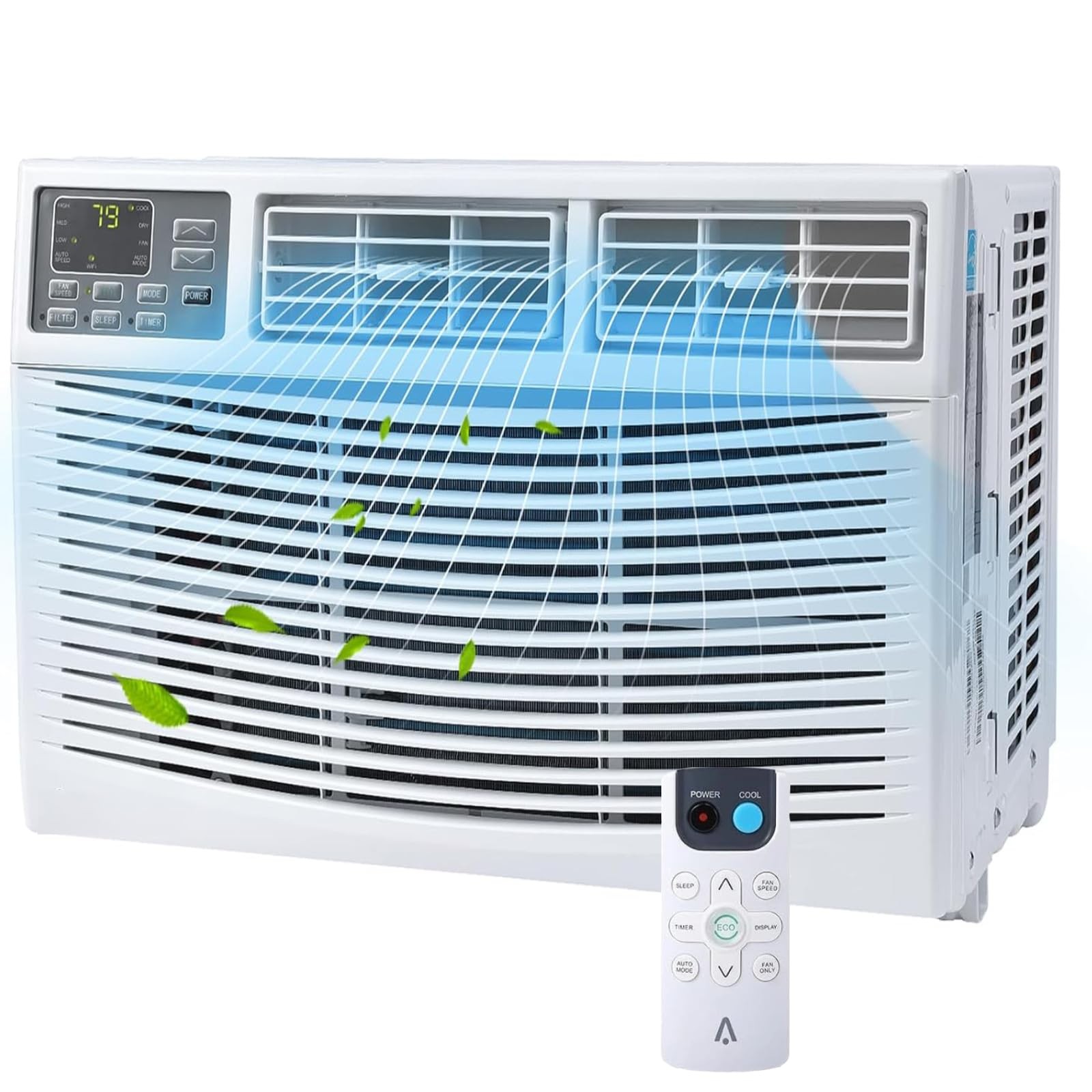 6000 BTU-12000 BTU Window Air Conditioner w/ without WiFi 3-In-1 AC Unit Remote