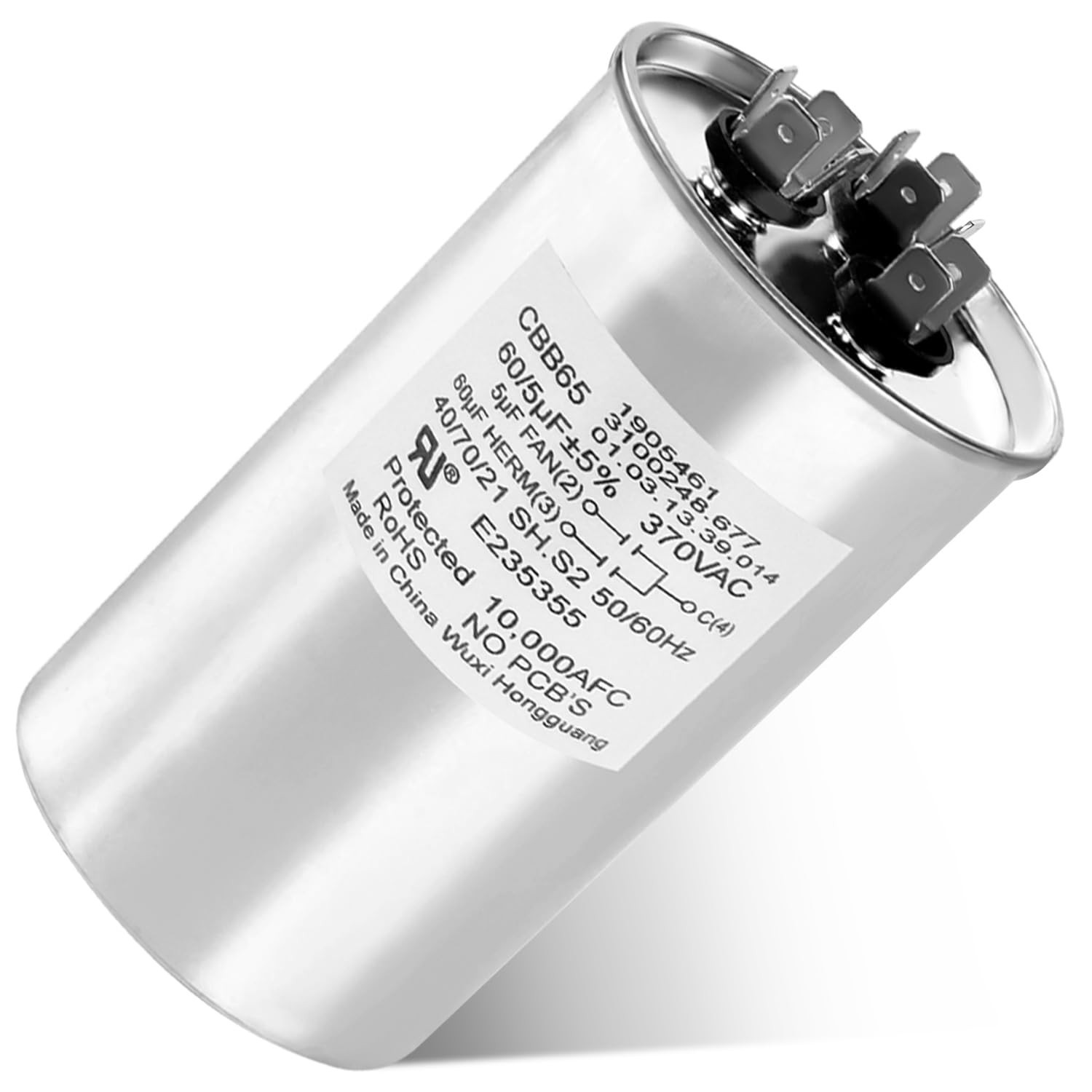 Heavy Duty RV Air Conditioner Capacitor 60/5 MFD Replacement for Dometic Models