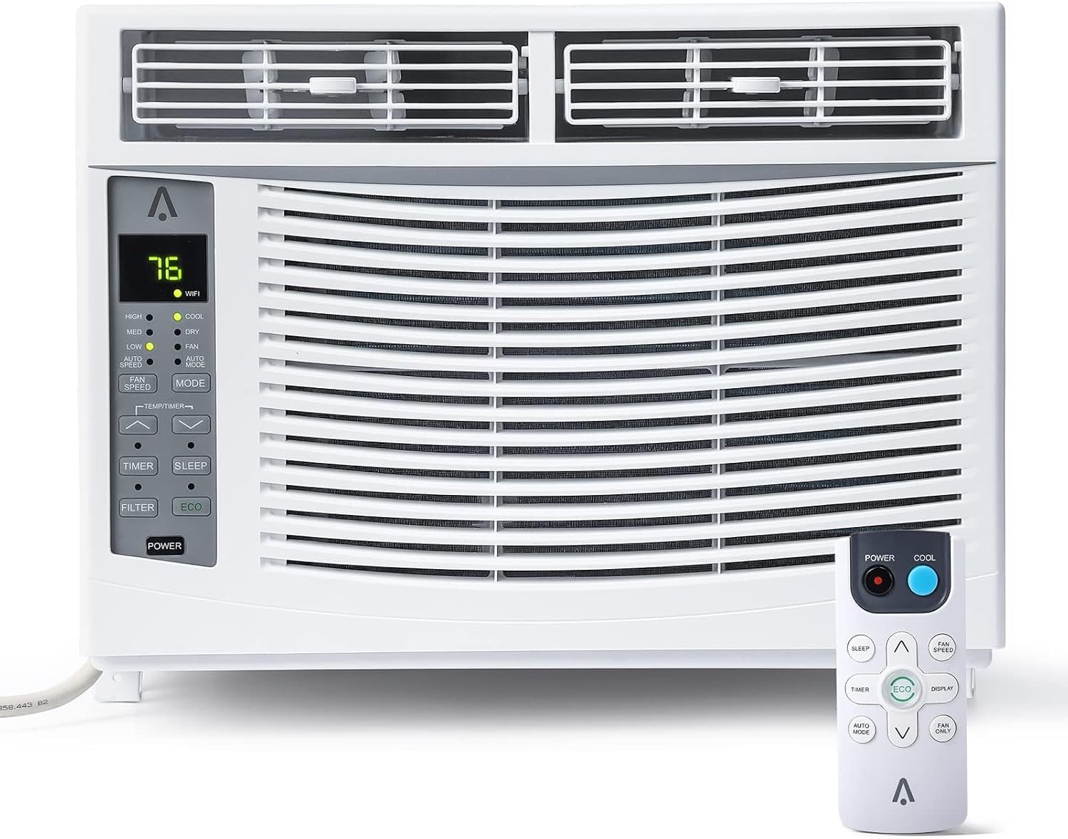 6000 BTU Smart Window AC Unit with WiFi Remote Cools 350 Sq. Ft. Quick Install
