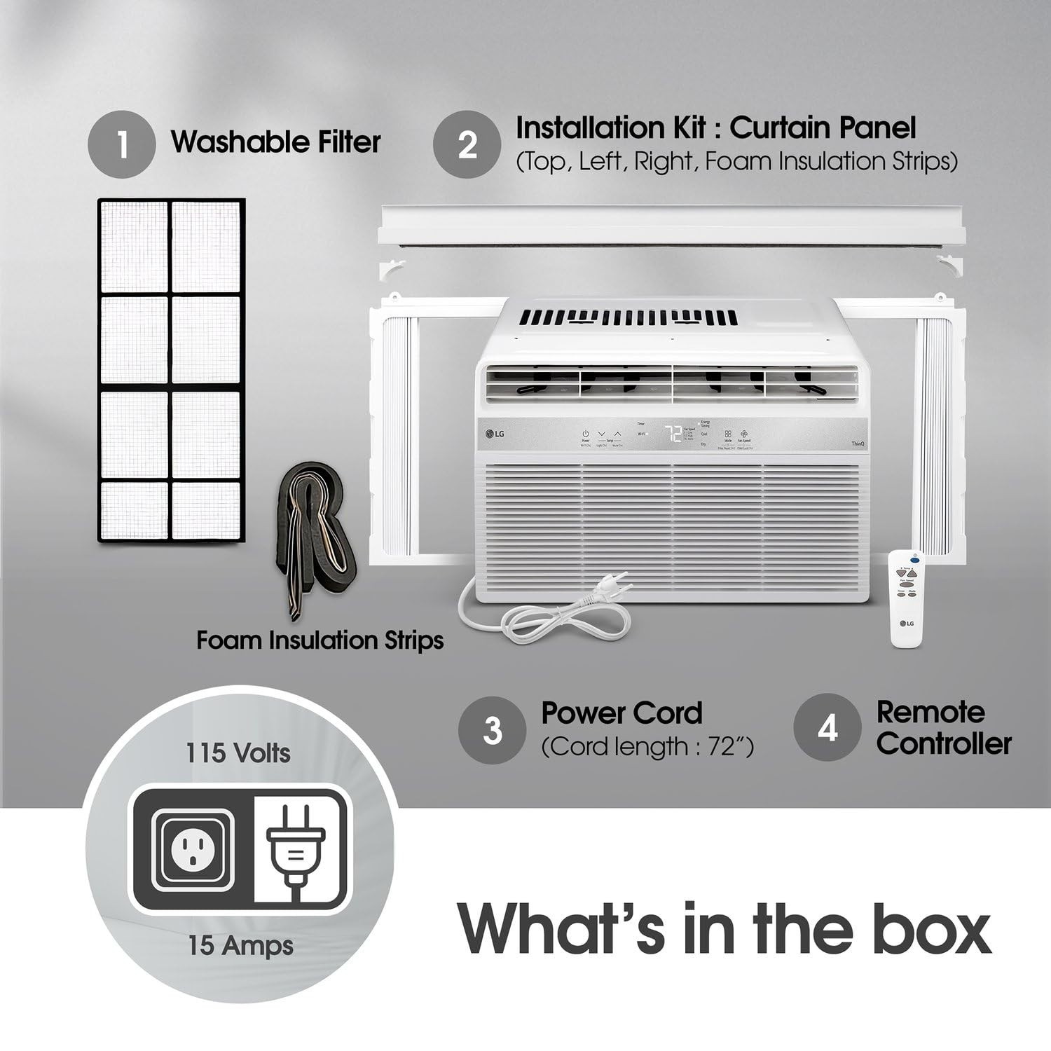 LG LW1025R 10,000 BTU Window Air Conditioner w/ Remote Cools 450 Sq Ft