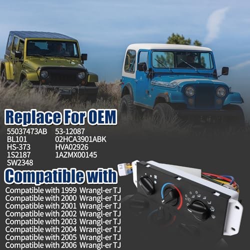 HVAC AC Heater Climate Control Module Compatible with 1999-2006 Wrangl-er TJ