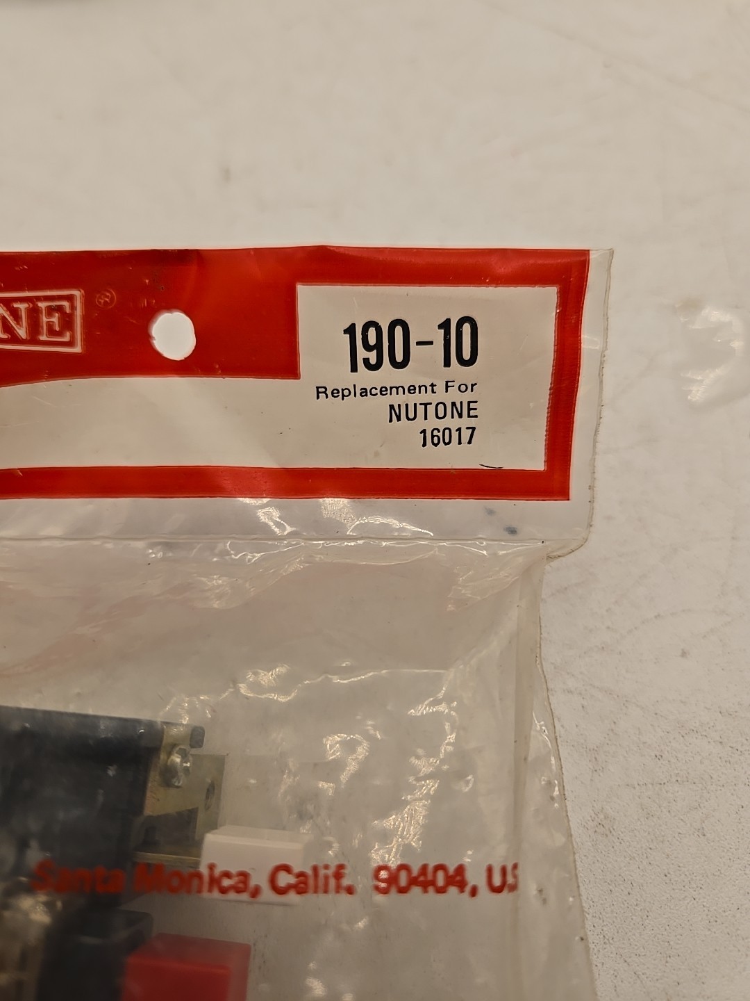 NOS GEMLINE PUSH BUTTON 19010, 190-10 NUTONE 16017 FREE SHIPING (9C7)