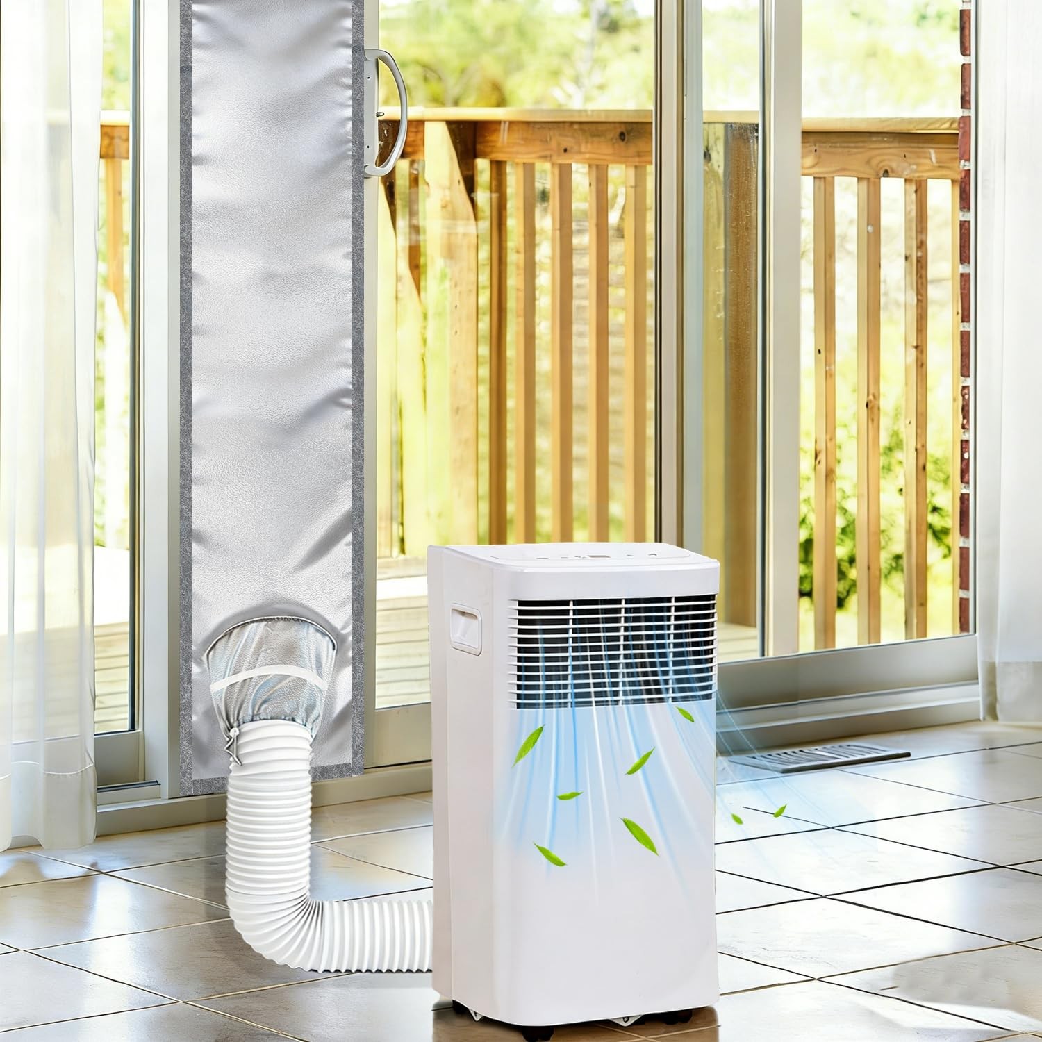Sliding Door Air Conditioner Vent Kit Adjustable Window Vent Seal Kit for