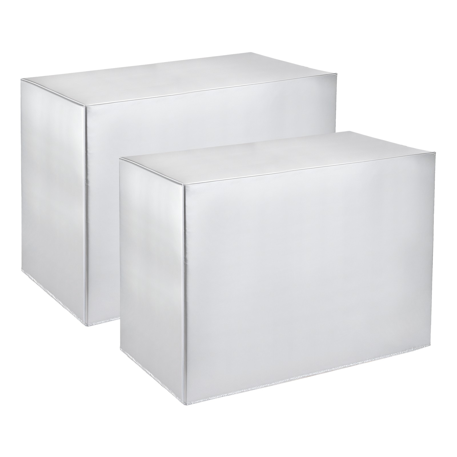 38 x 16 x 28 Inch Air Conditioner Cover, 2 Pcs AC Unit Protector, Silver