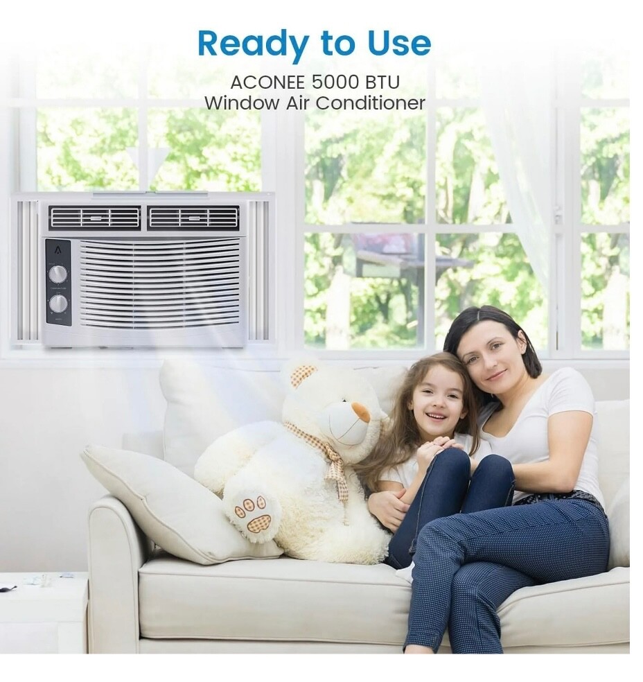 Midea MAW05M1WWT 5000BTU 115V Mechanical Room Air Conditioner – White