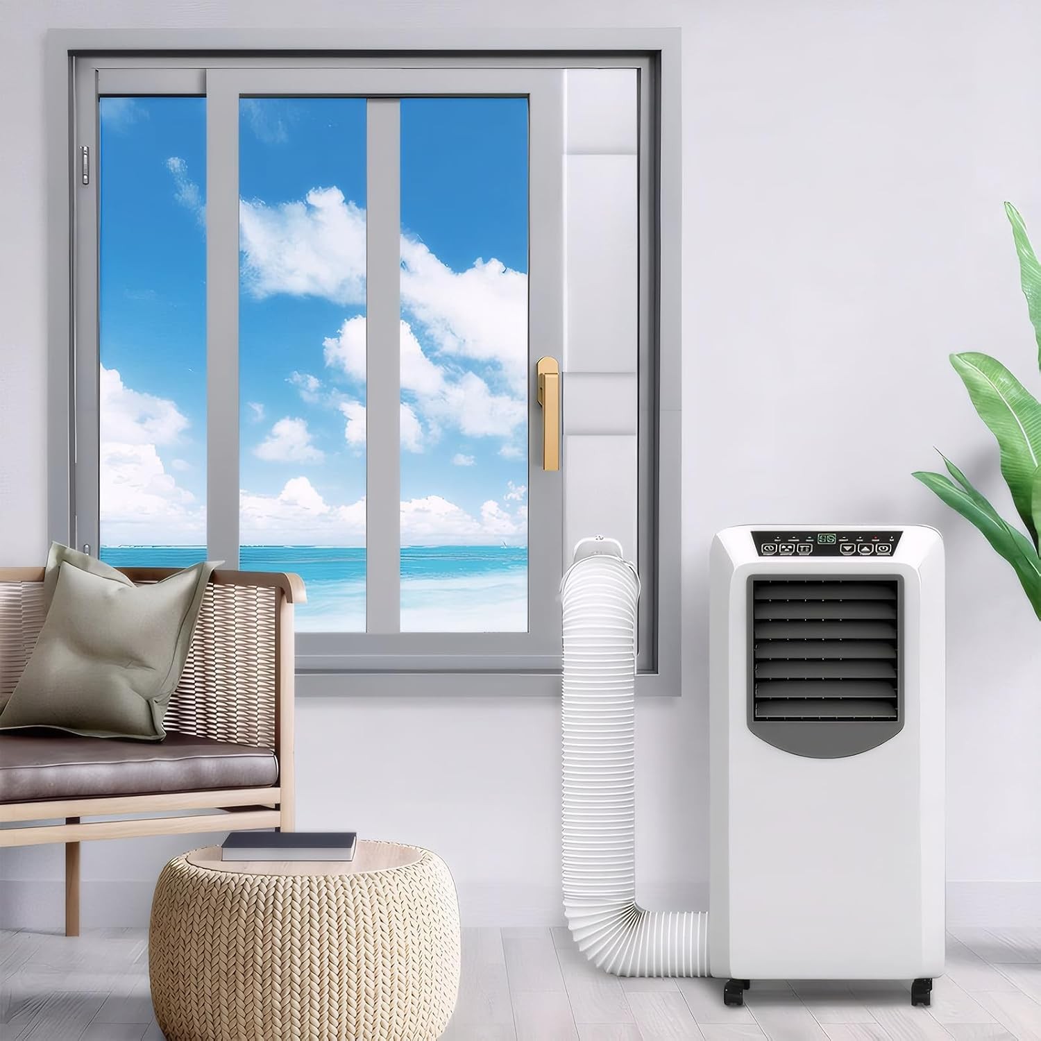 Portable Air Conditioner Window Vent Kit with 5.9&Prime; Exhaust Hose, Vent Kit
