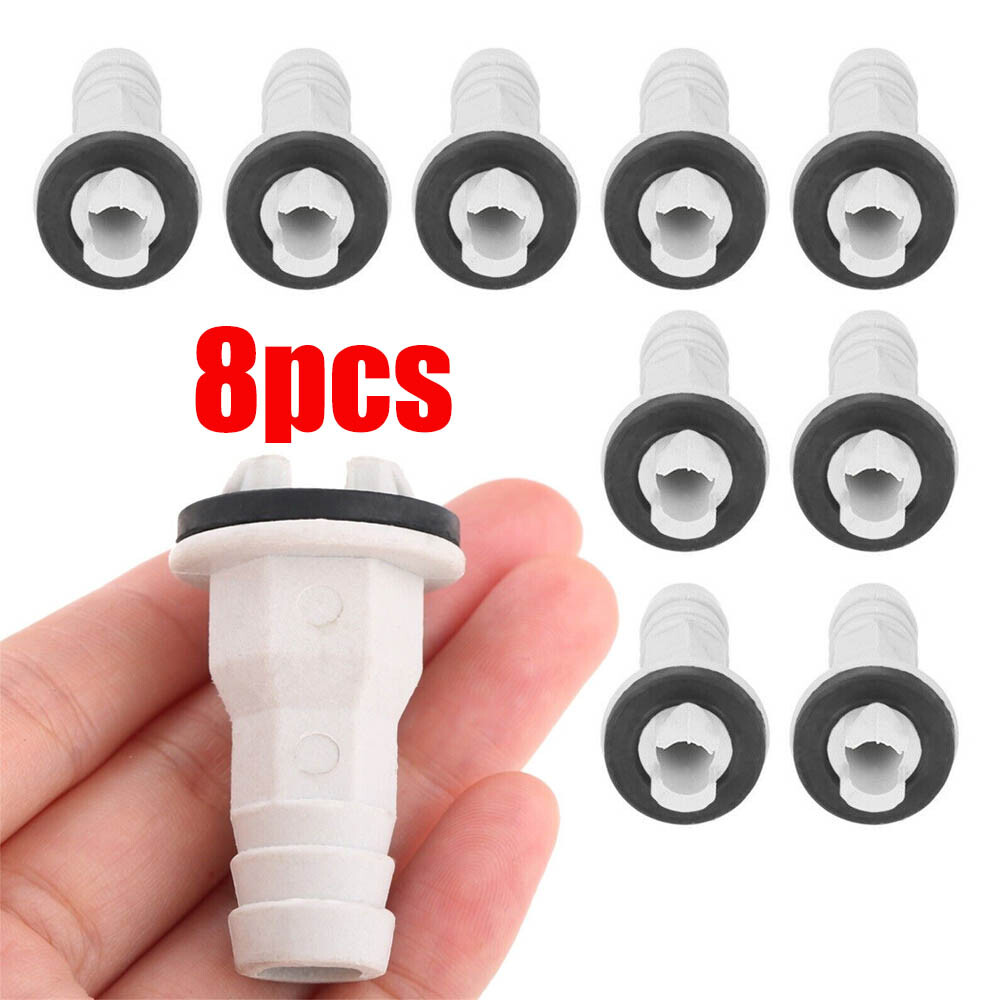 8pcs Air Conditioner Drain Hose Connector Window Drain Adapter Straight Fitting